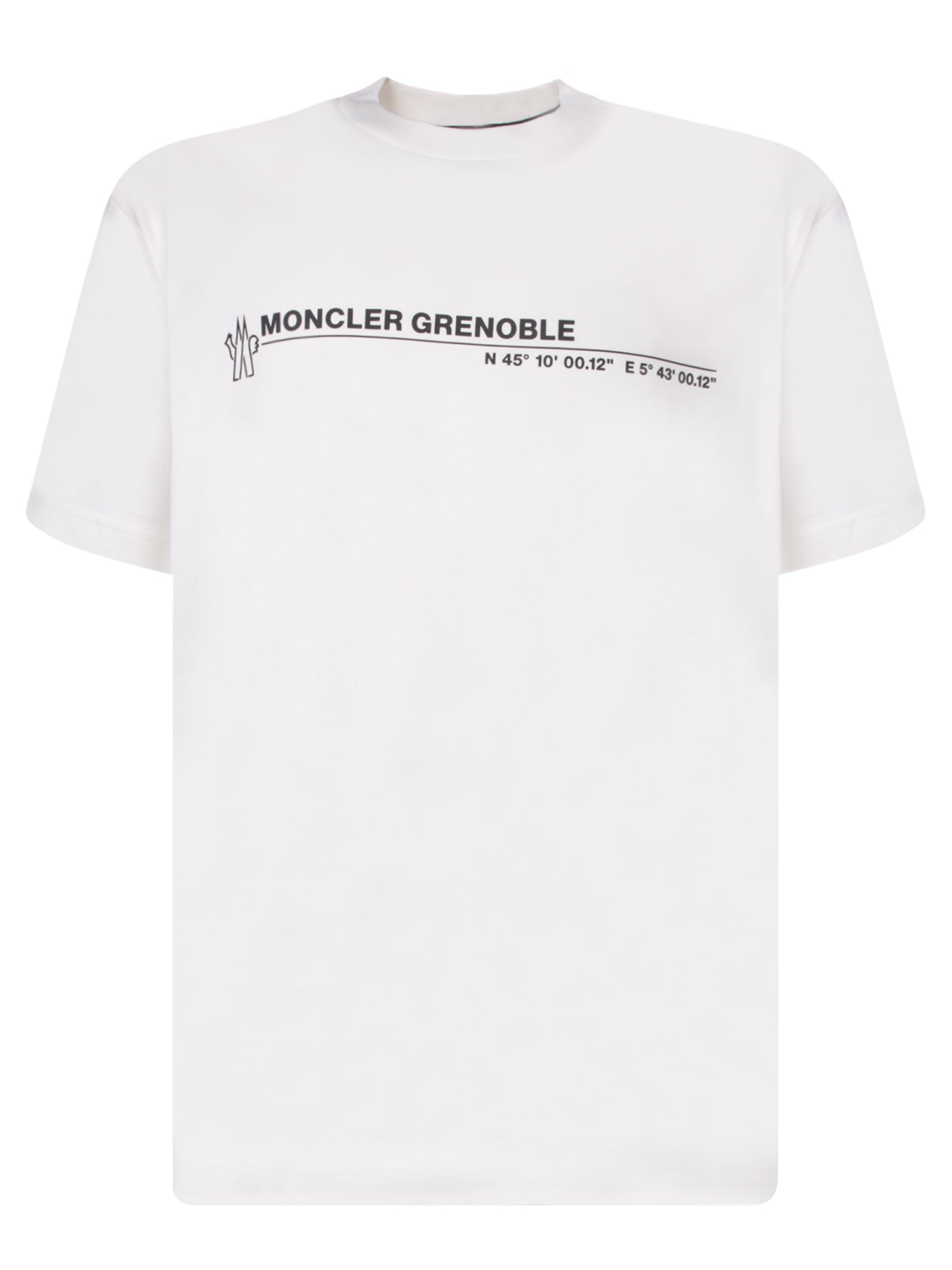 MONCLER GRENOBLE Big 로고 화이트 티셔츠