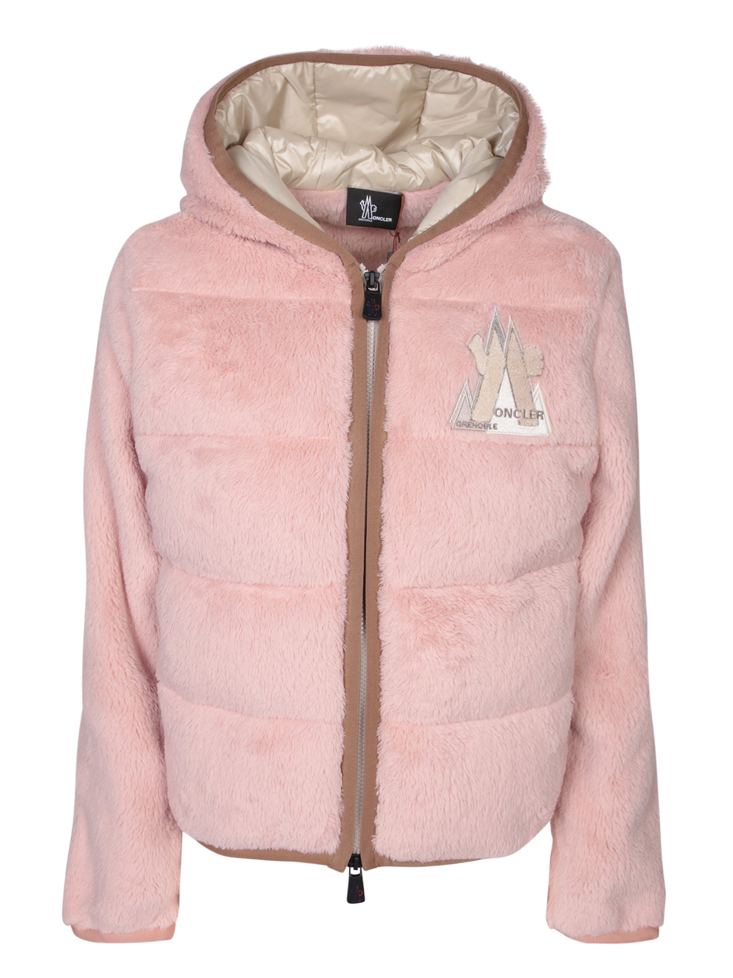 MONCLER GRENOBLE 핑크 후드 가디건