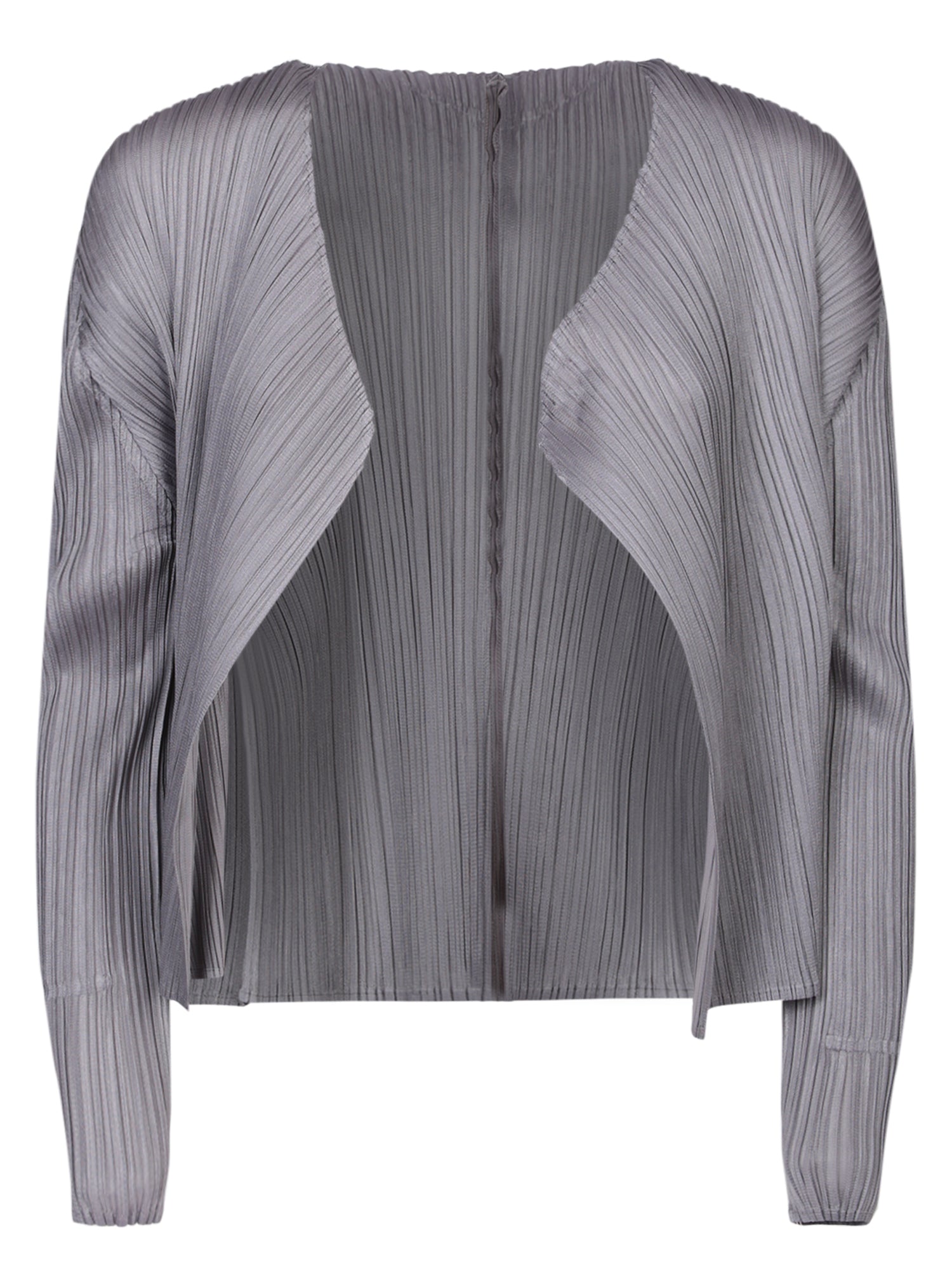 ISSEY MIYAKE 플리츠 Please 그레이 가디건