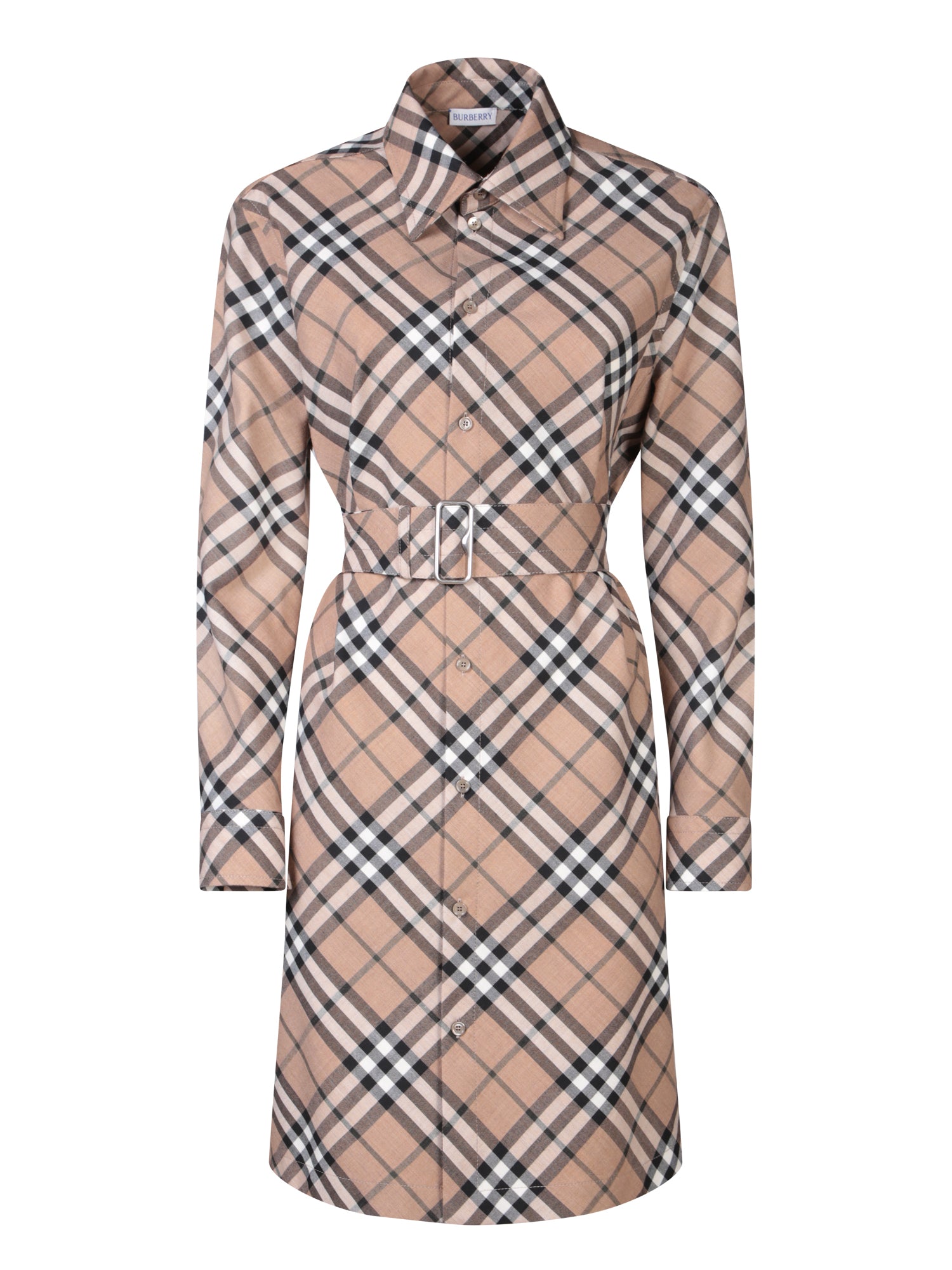 BURBERRY 베이지 체크 슈미지에 드레스