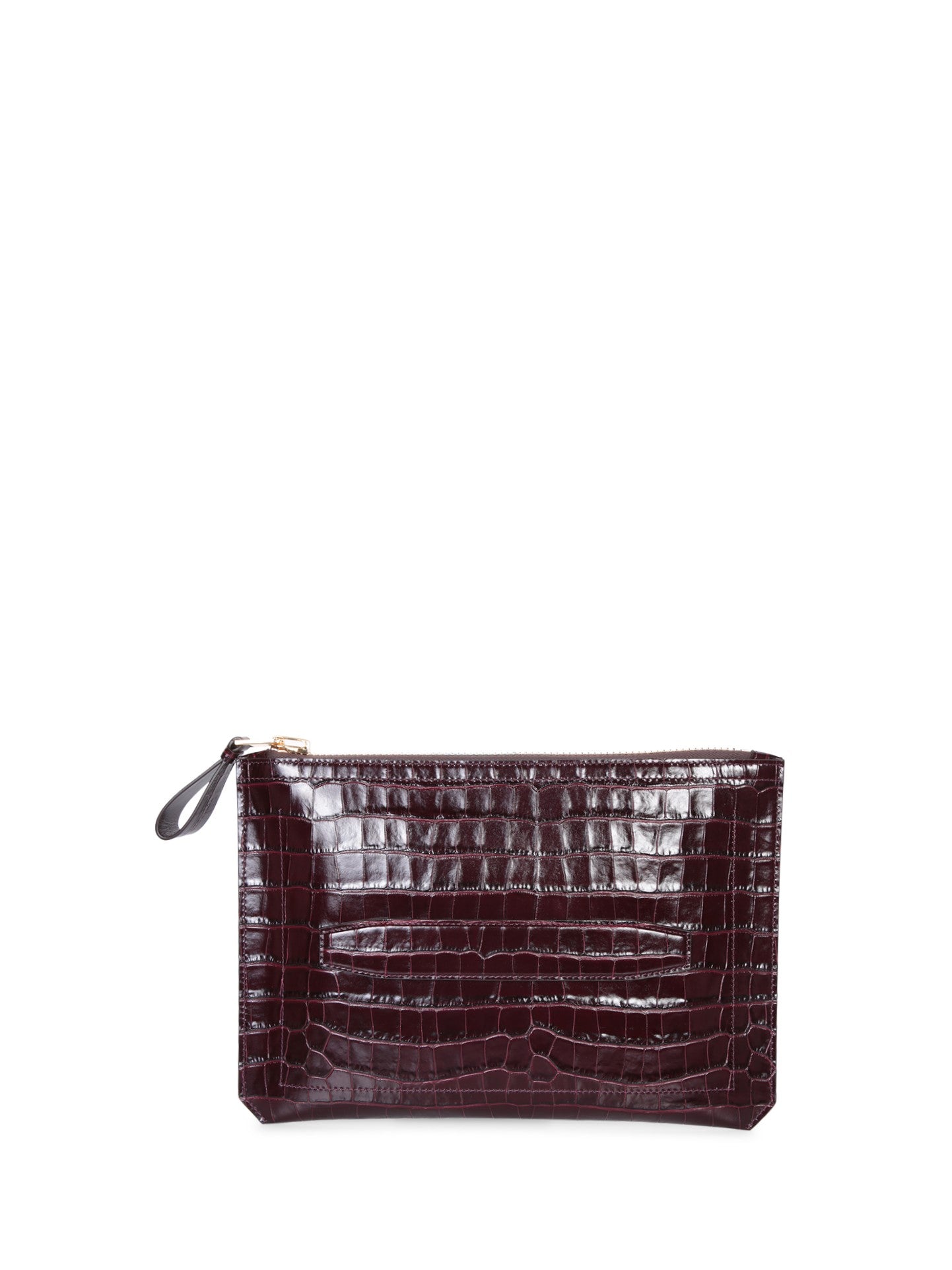 TOM FORD Buckley 스몰 Croco Bordeaux 클러치
