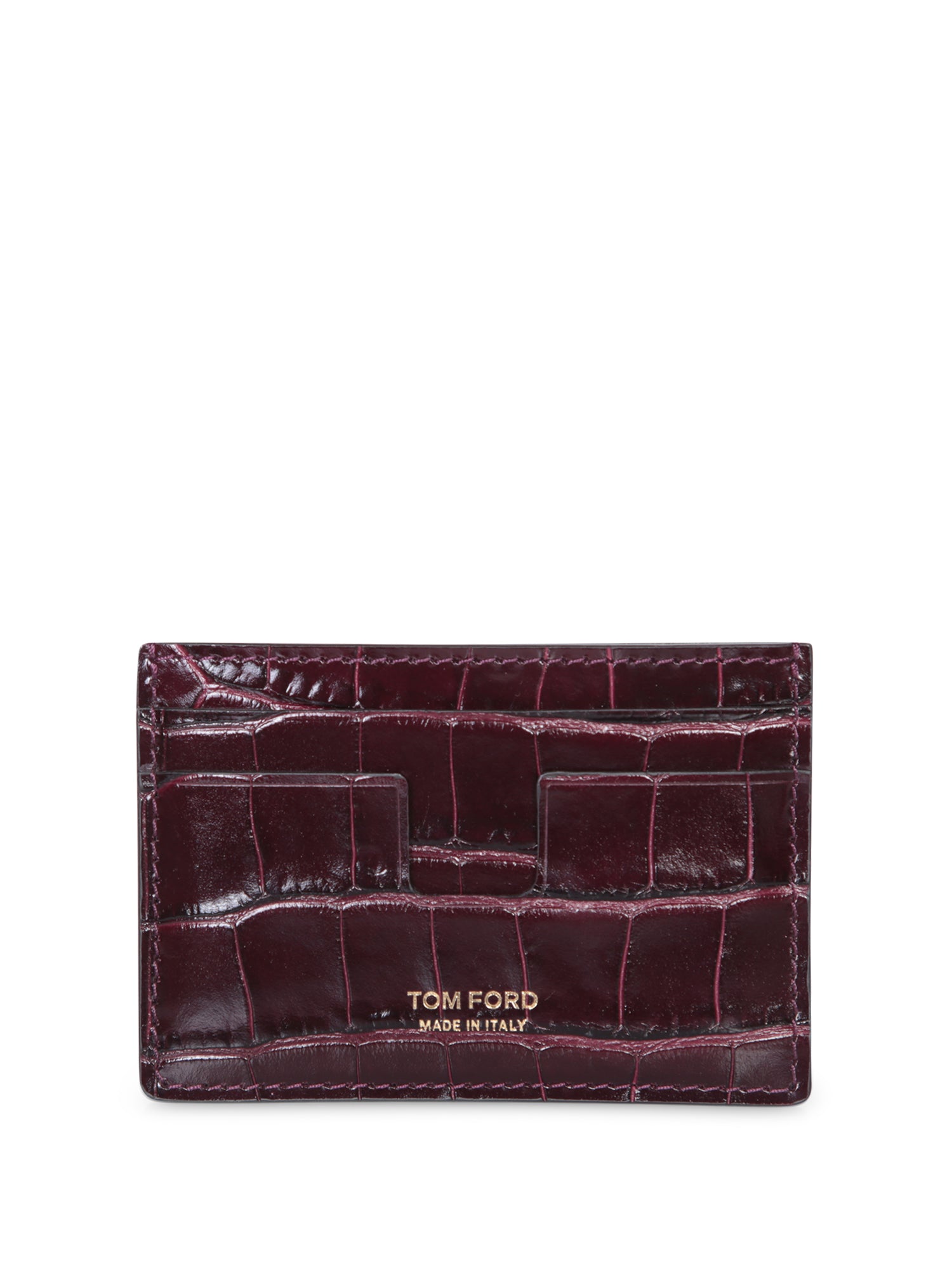 TOM FORD 크로크다일 Bordeaux 카드 홀더