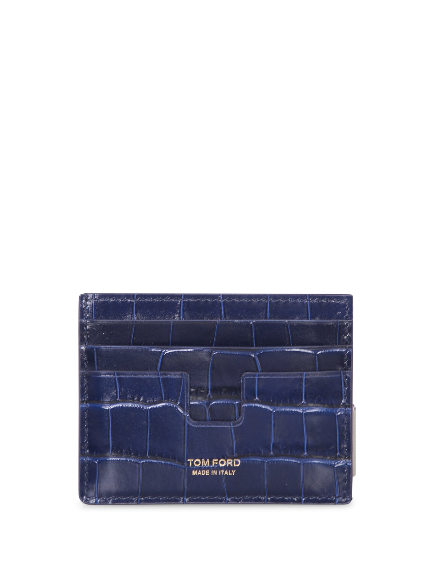 TOM FORD 블루 크로크다일 카드 홀더