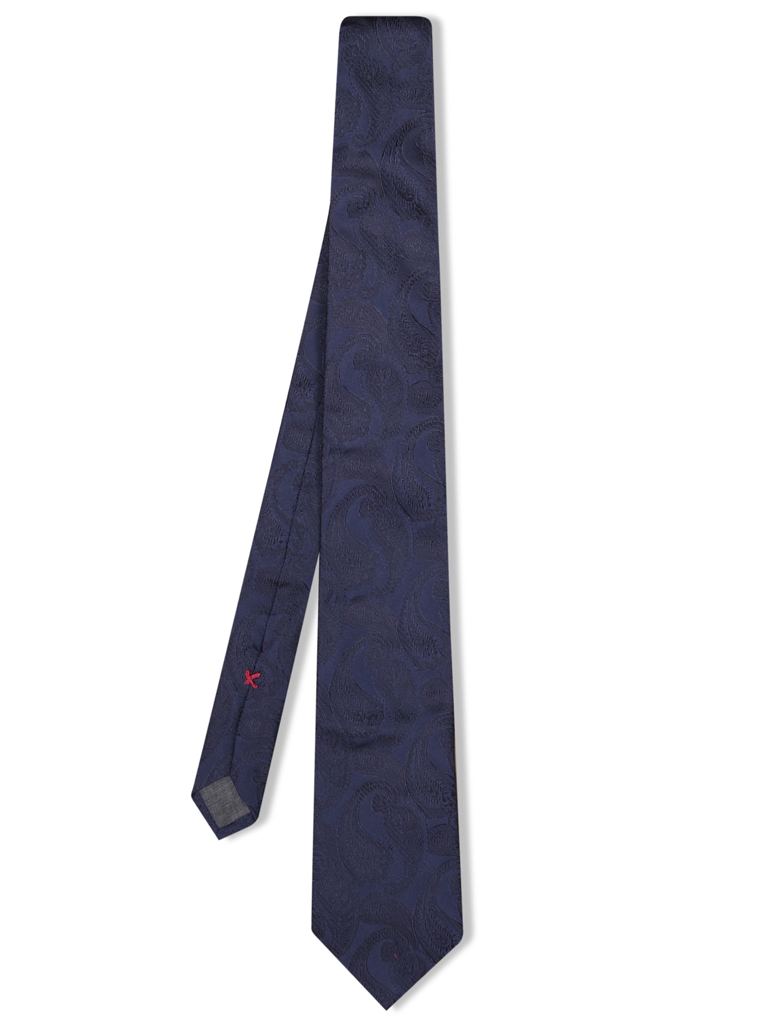 BRUNELLO CUCINELLI 블루 페이즐리 타이