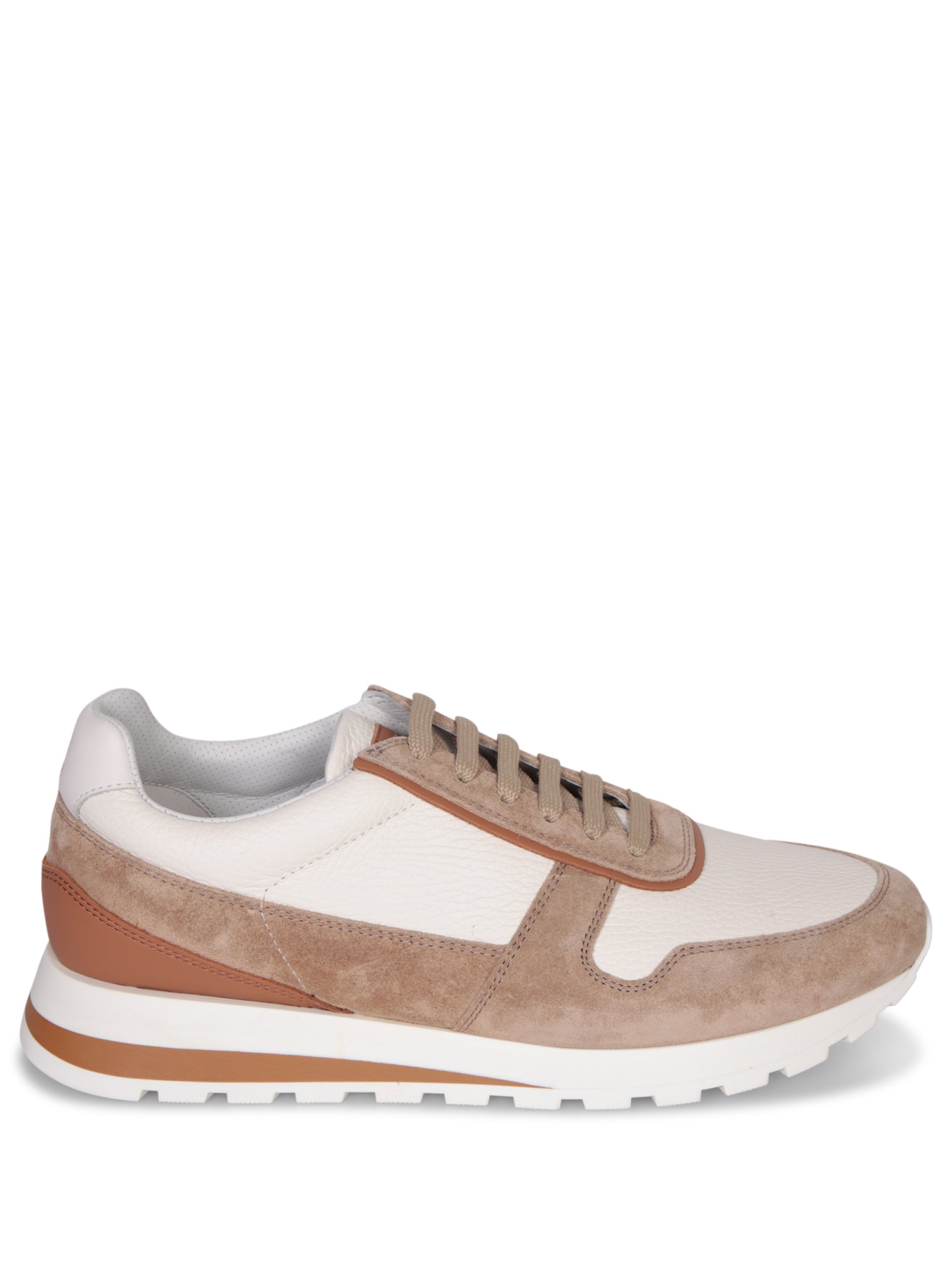 BRUNELLO CUCINELLI 베이지 and 화이트 스니커즈