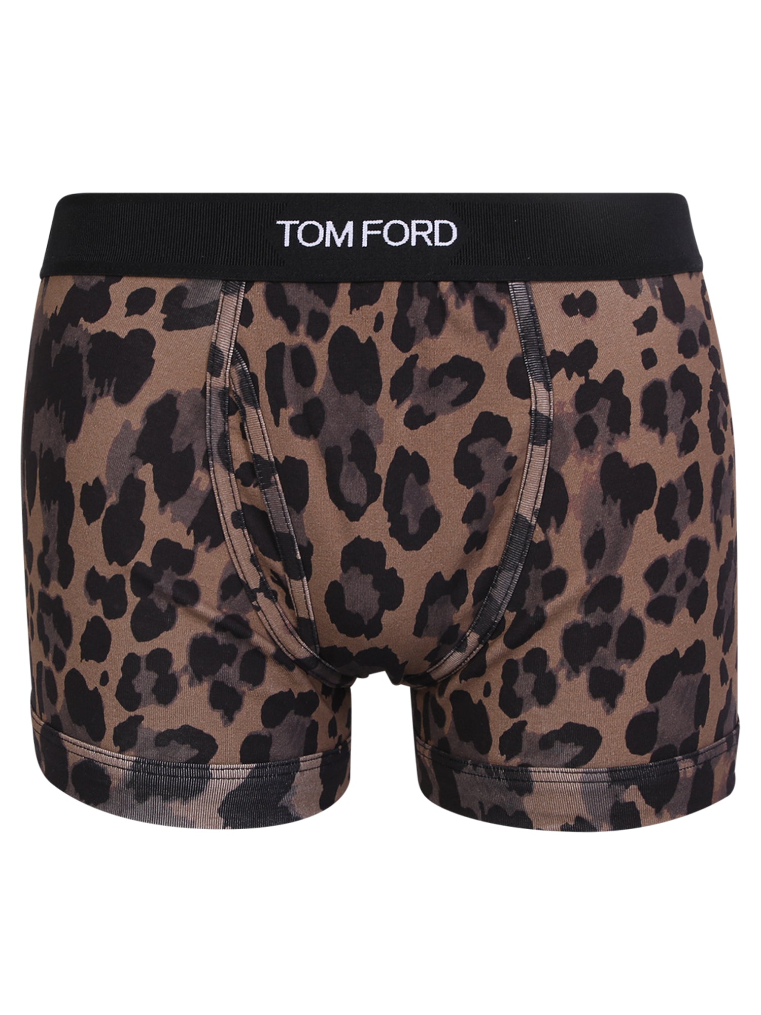 TOM FORD 레오파드 프린트 라이트 브라운 박서 쇼츠