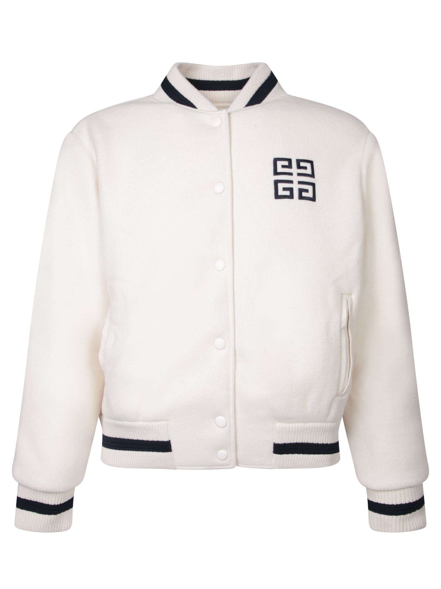 GIVENCHY 화이트 and 블루 Varsity 봄버