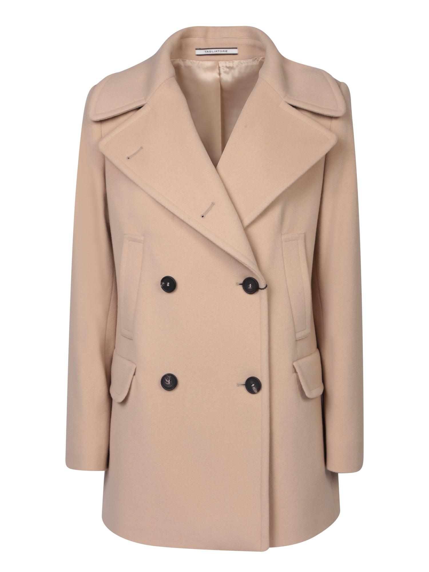 TAGLIATORE Blanche WoolCashmere 코트 in 베이지