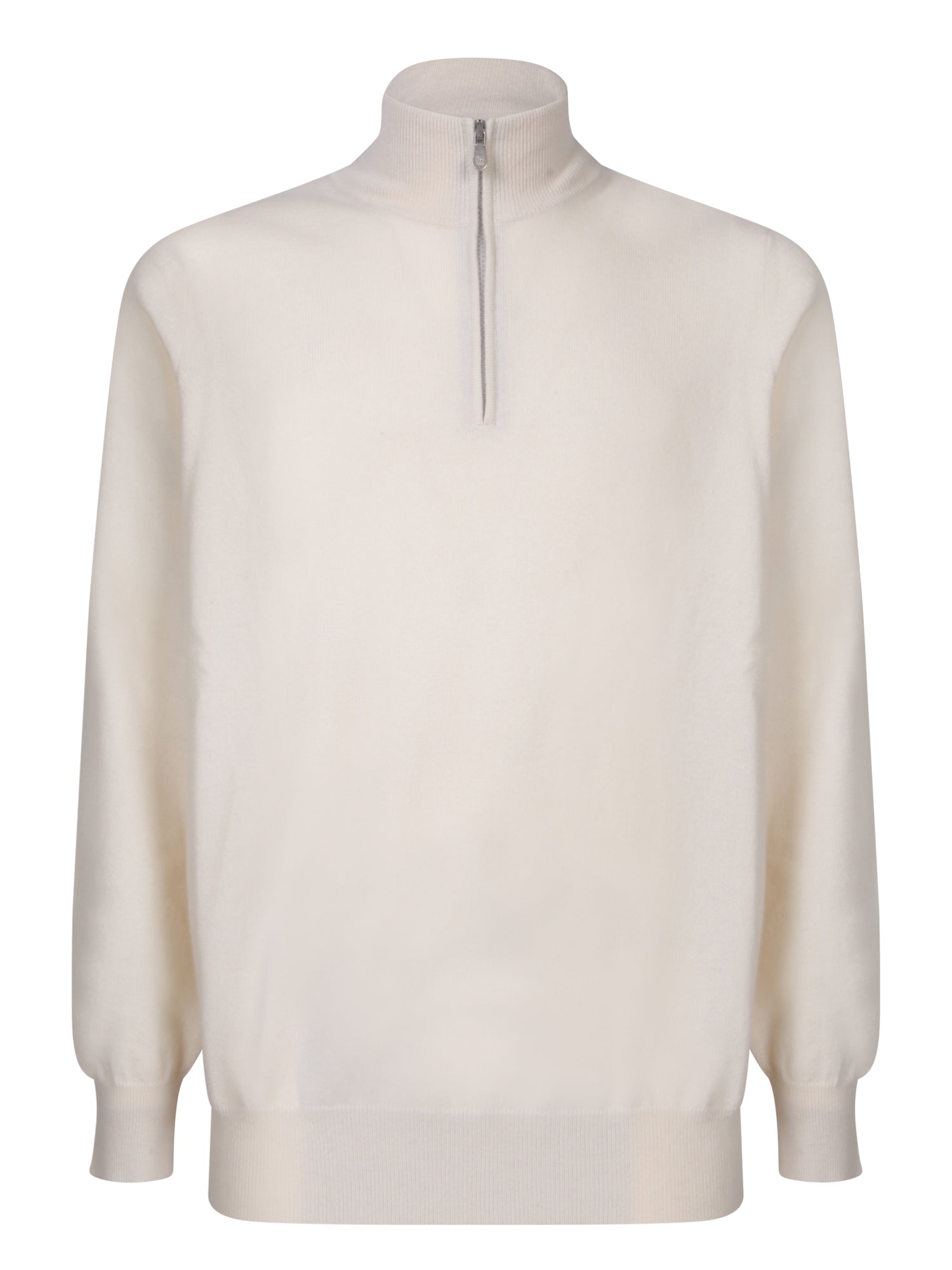 BRUNELLO CUCINELLI 베이지 캐시미어 스웨터 위드 집