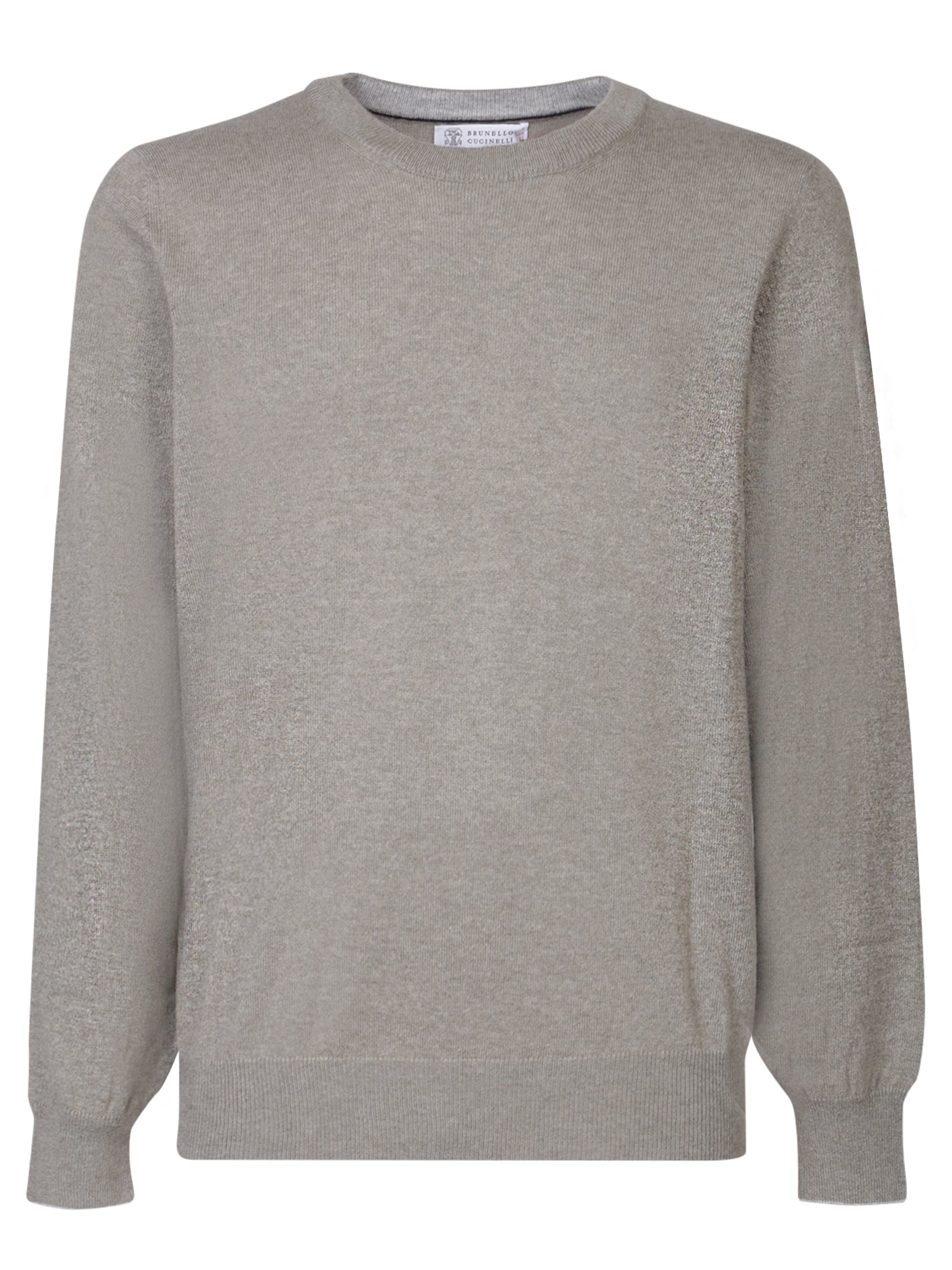 BRUNELLO CUCINELLI 올리브 캐시미어 크루넥 스웨터