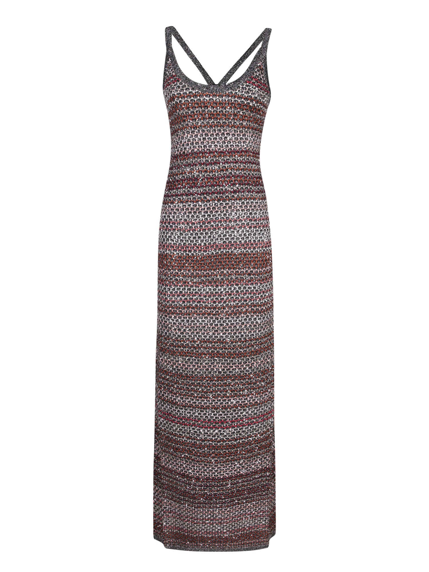 MISSONI 실버 루렉스 롱 드레스