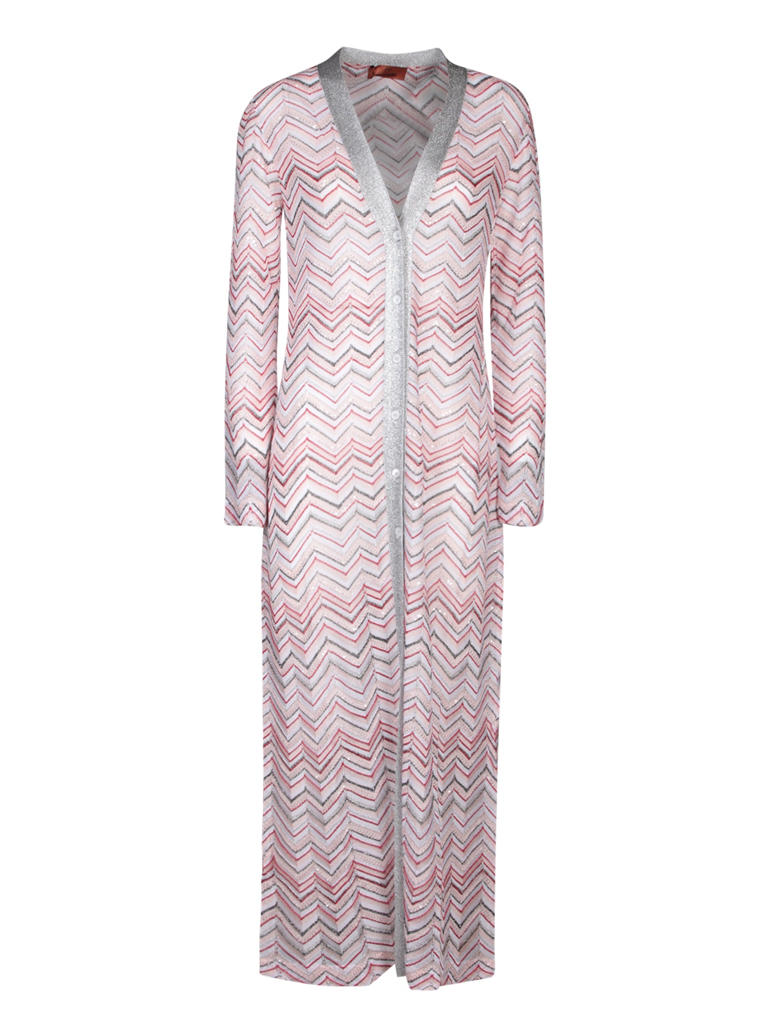 MISSONI 멀티컬러 핑크 롱 가디건