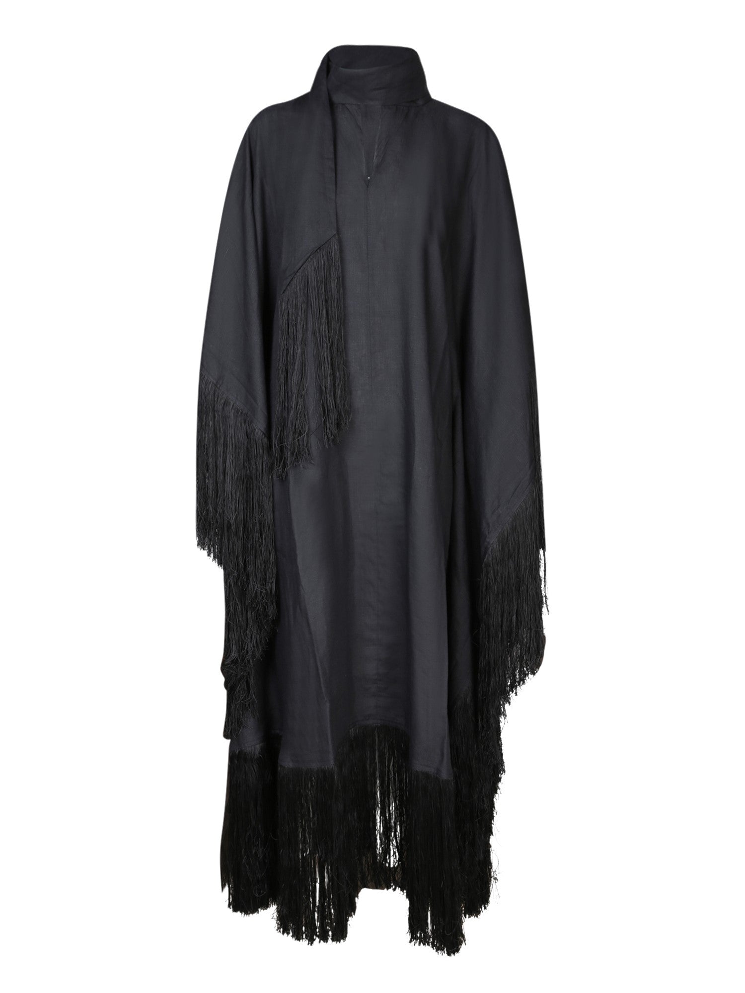 TALLER MARMO 블랙 린넨 Kaftan Iguazu 드레스