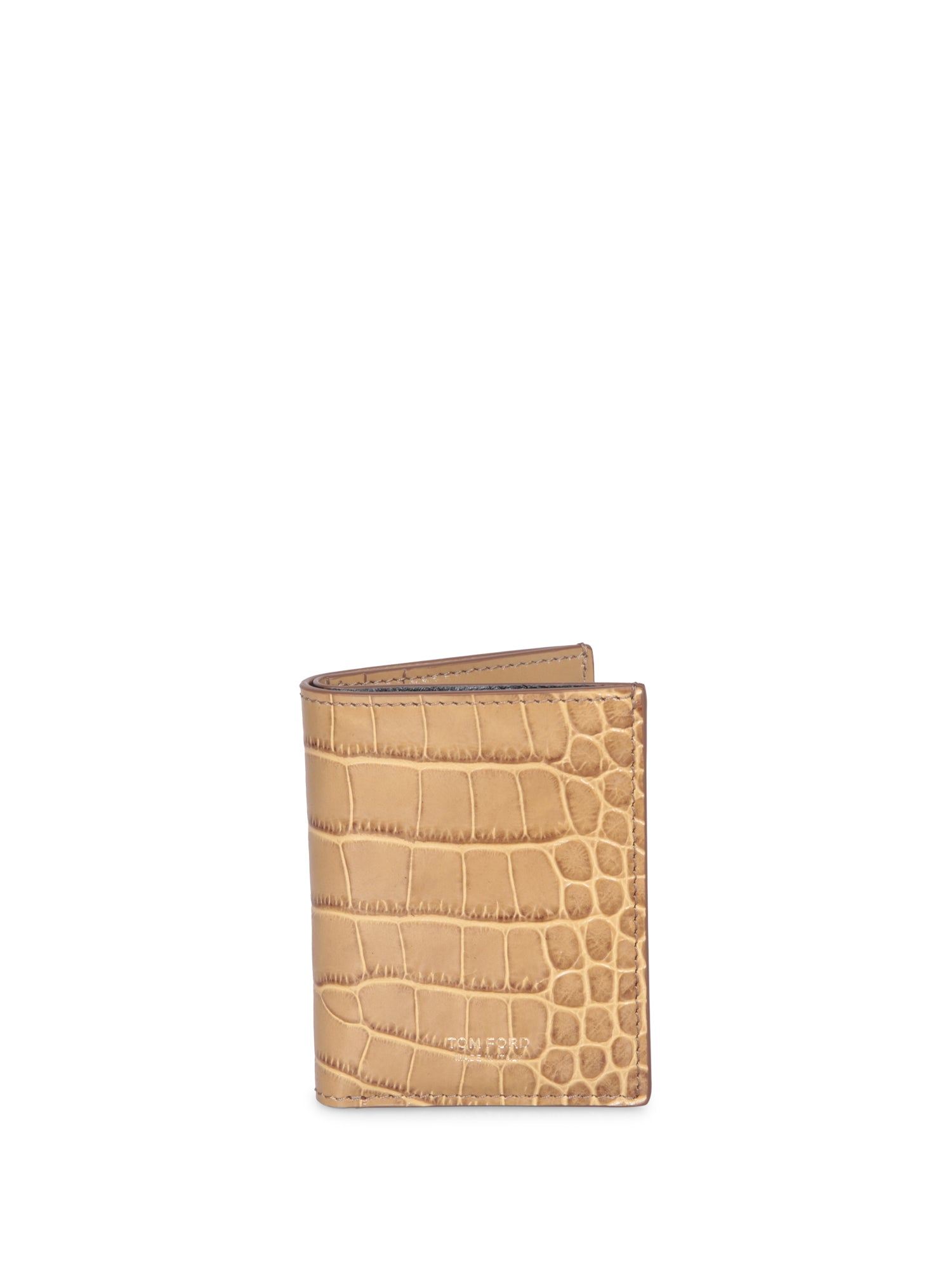 TOM FORD Croco 베이지 카드 홀더