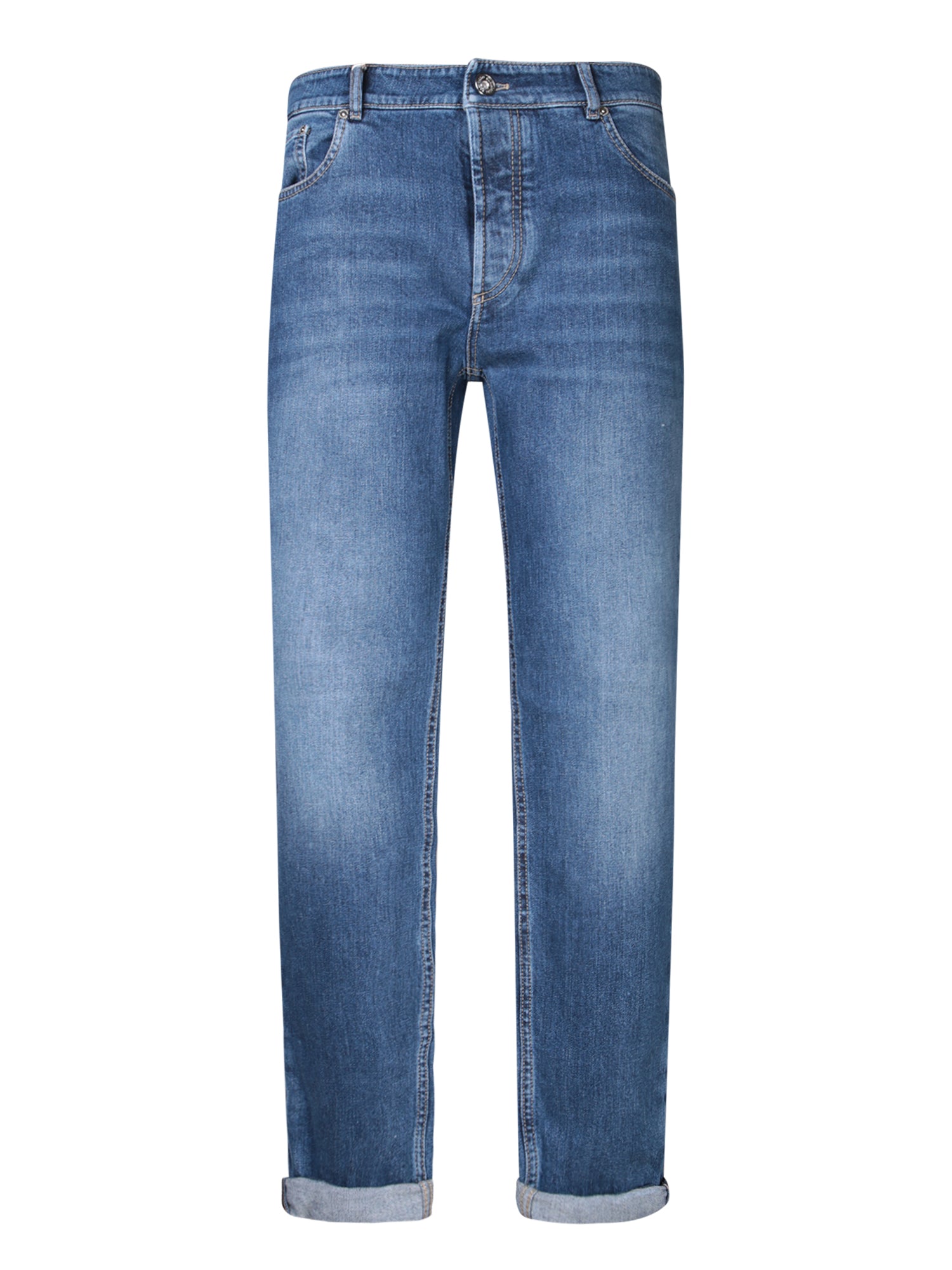 BRUNELLO CUCINELLI 블루 슬림 핏 진