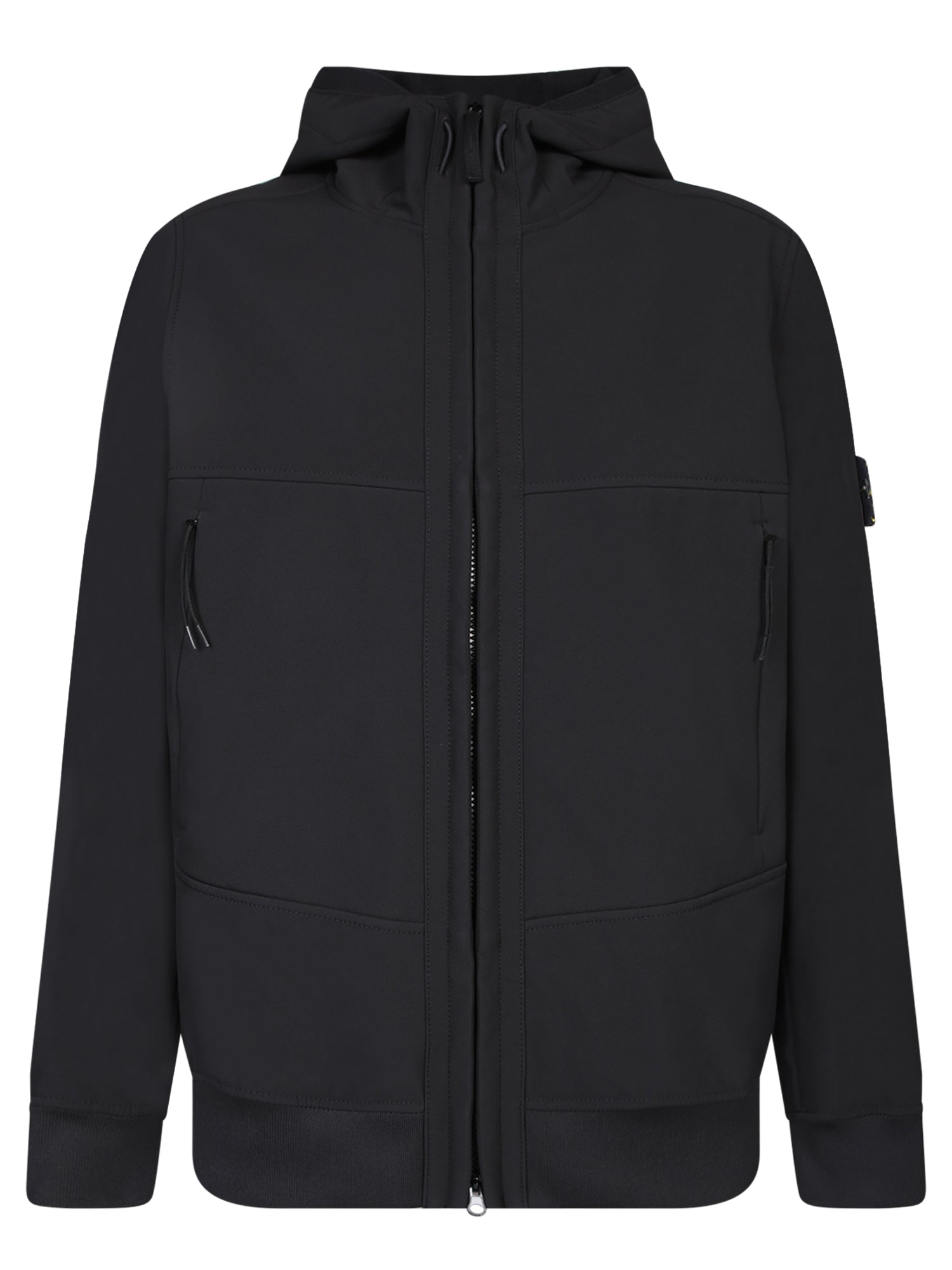 스톤 ISLAND 블랙 후드 Softshell 자켓