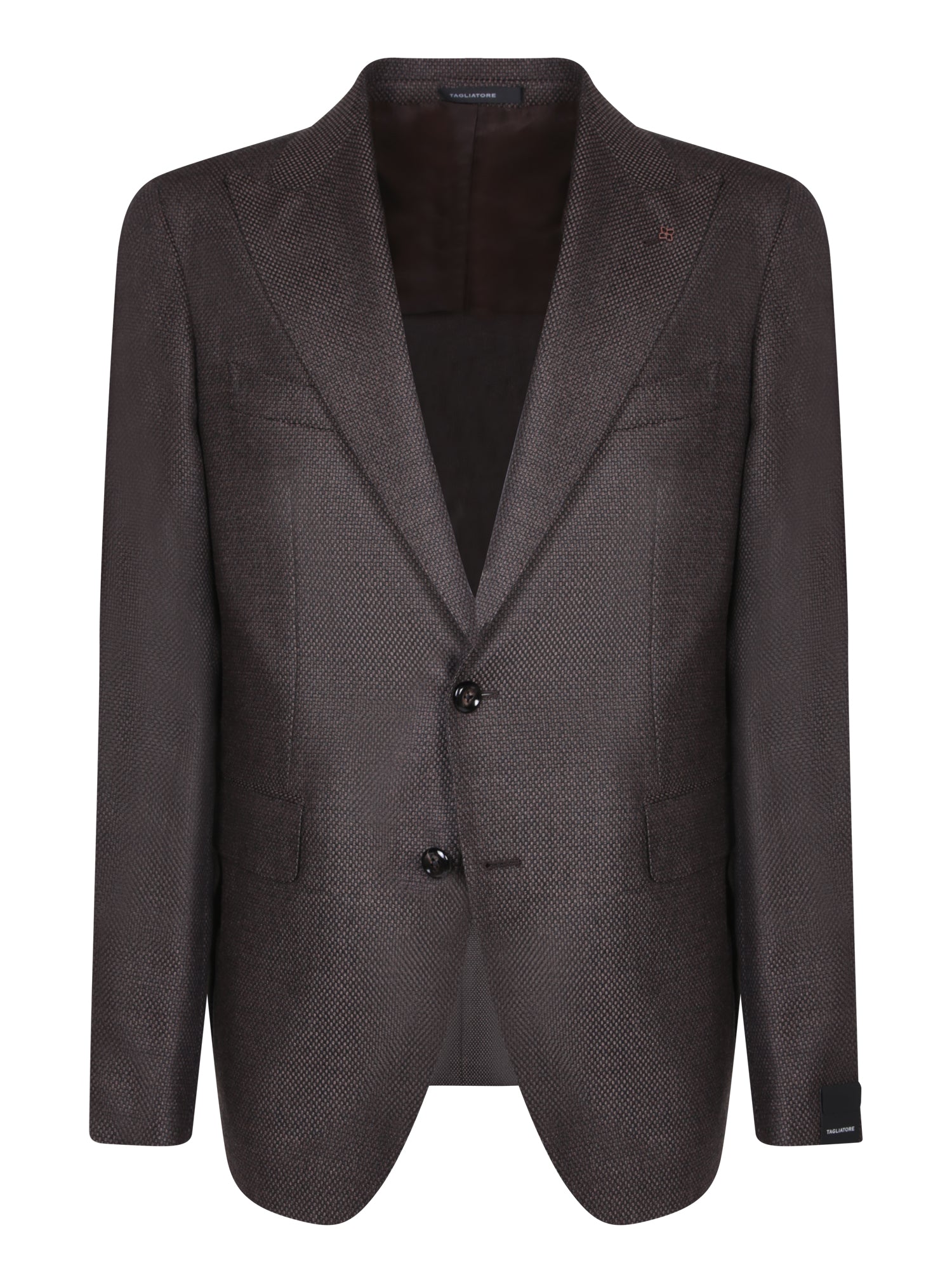 TAGLIATORE Vesuvio Hopsack 브라운 자켓