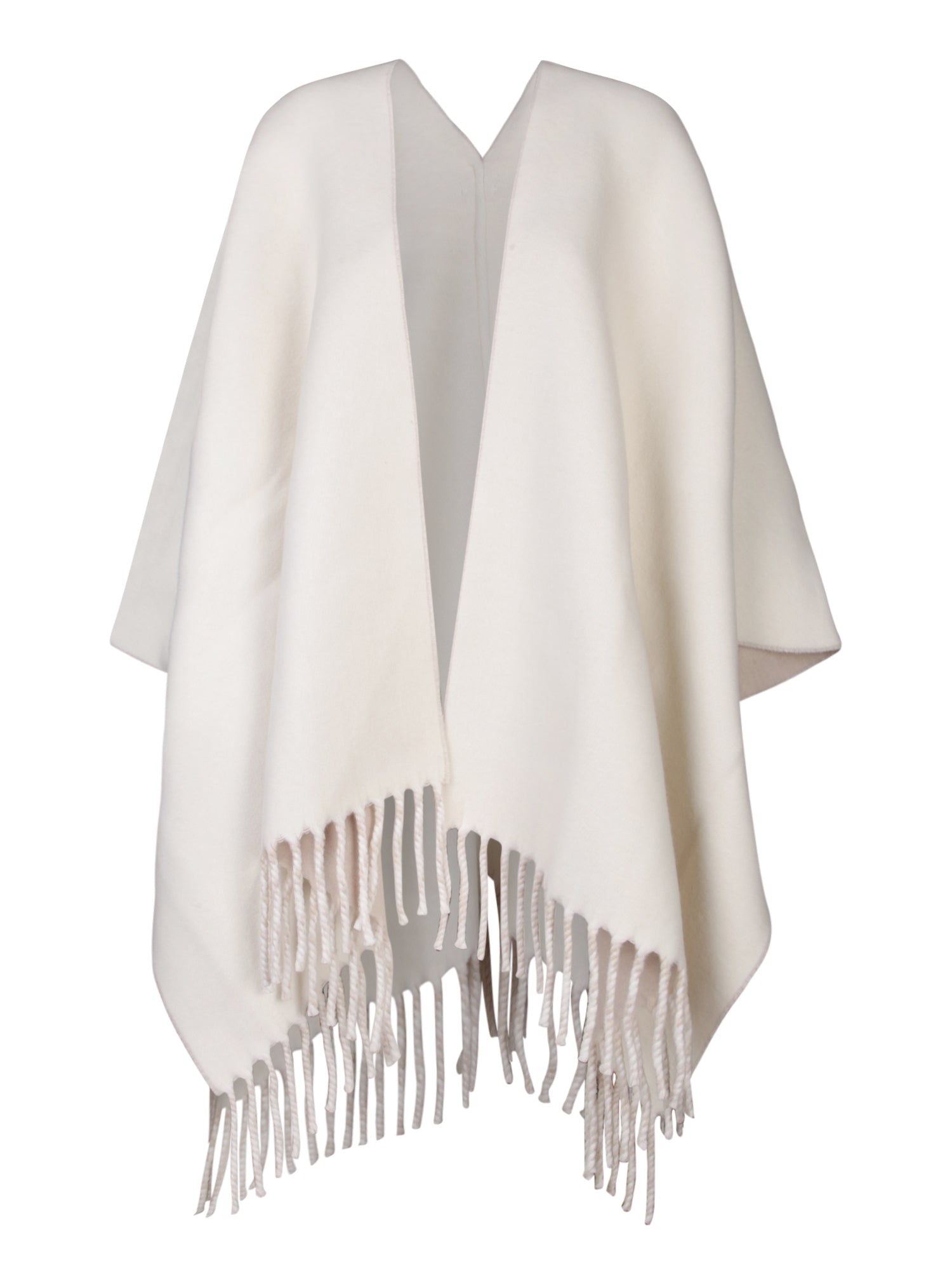BRUNELLO CUCINELLI 베이지 Panama Fringe 판초