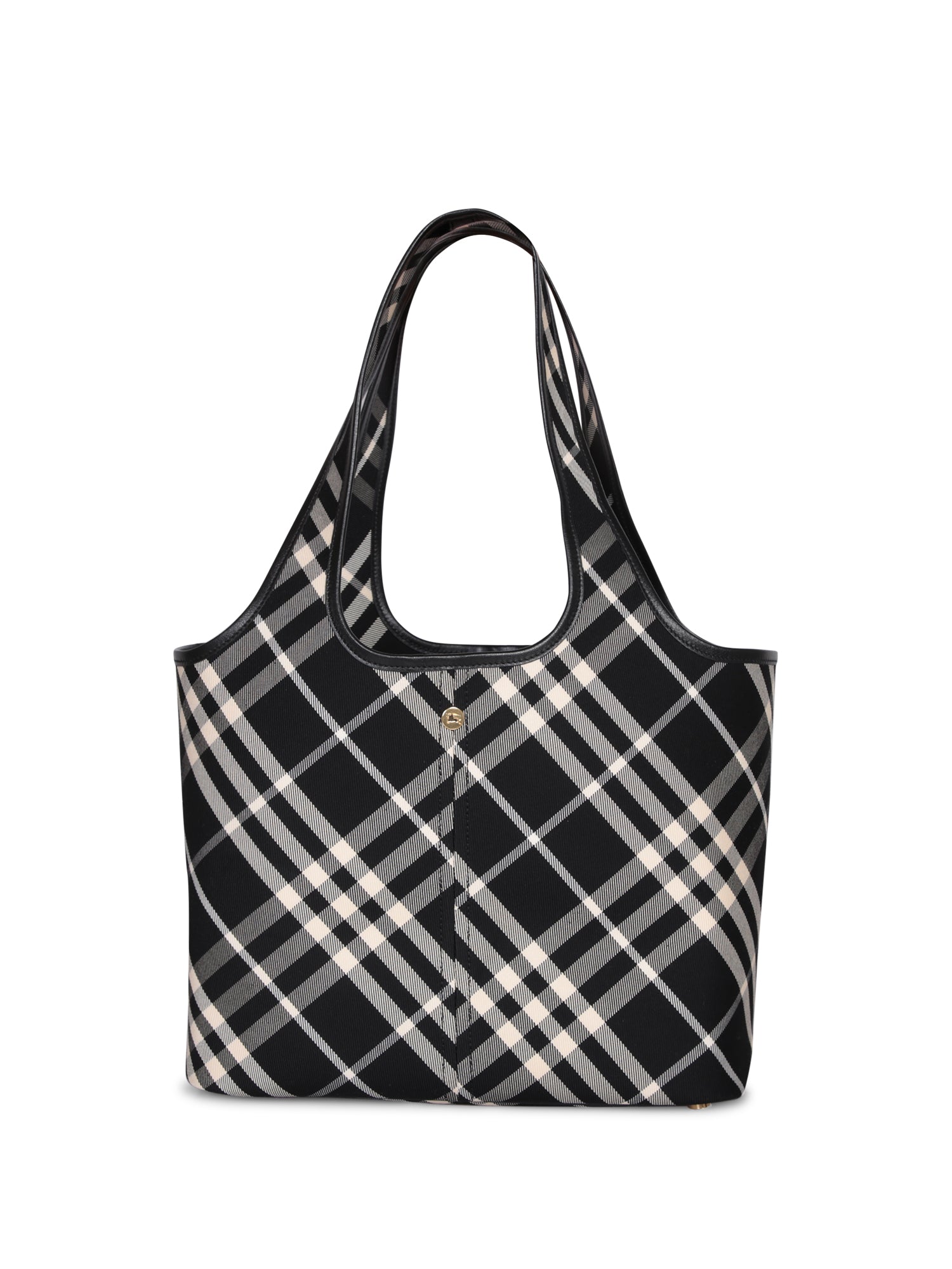 BURBERRY BlackIvory 스몰 토트 백