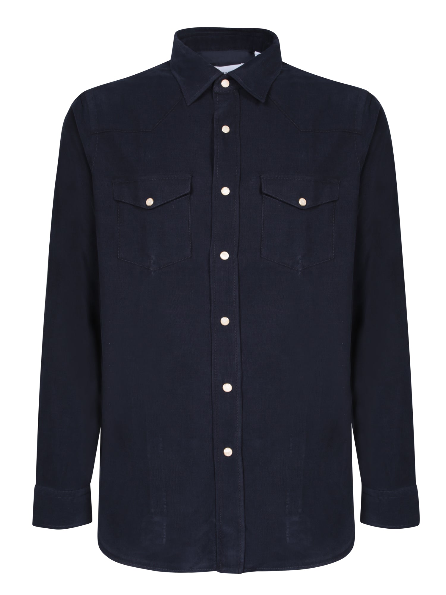 LARDINI 블루 코듀로이 셔츠