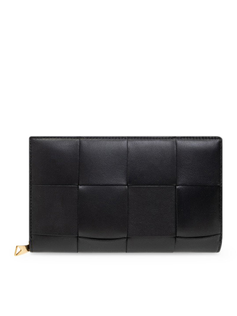 BOTTEGA VENETA 블랙 레더 지갑