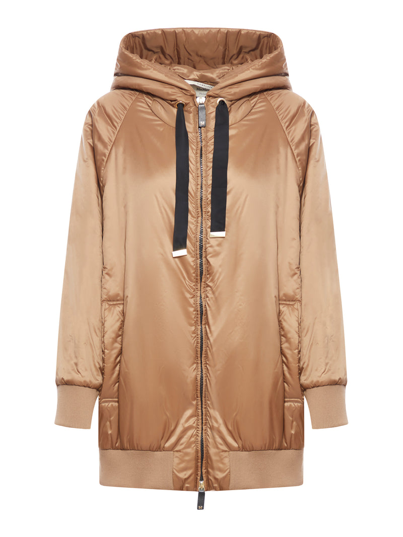 레인코트 위드 후드 in waterrepellent 캔버스