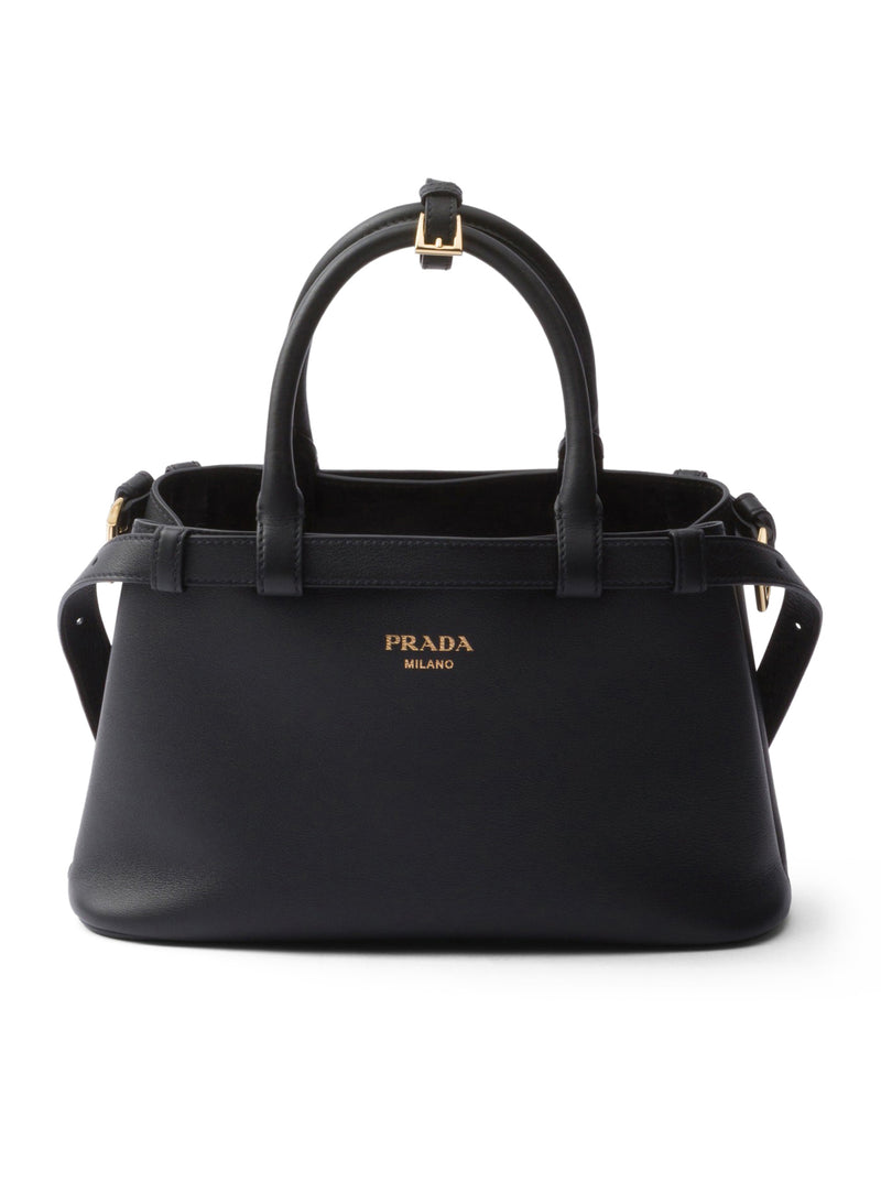 Prada 버클 스몰 레더 백 위드 더블 벨트