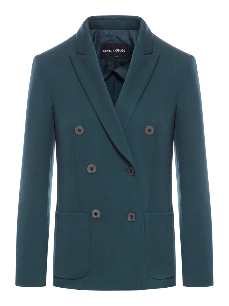 더블 브레스티드 블레이져 위드 peak lapels