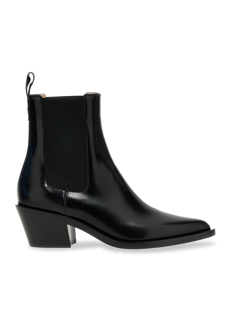 Gianvito Rossi 브러쉬드 레더 앵클 부츠