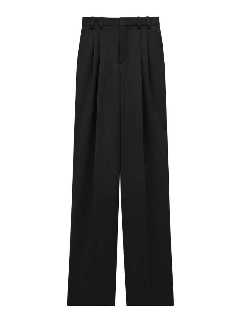 하이 웨이스트 스트레이트 레그 트라우저 위드 더블 PLEAT AND CENTRAL PLEAT