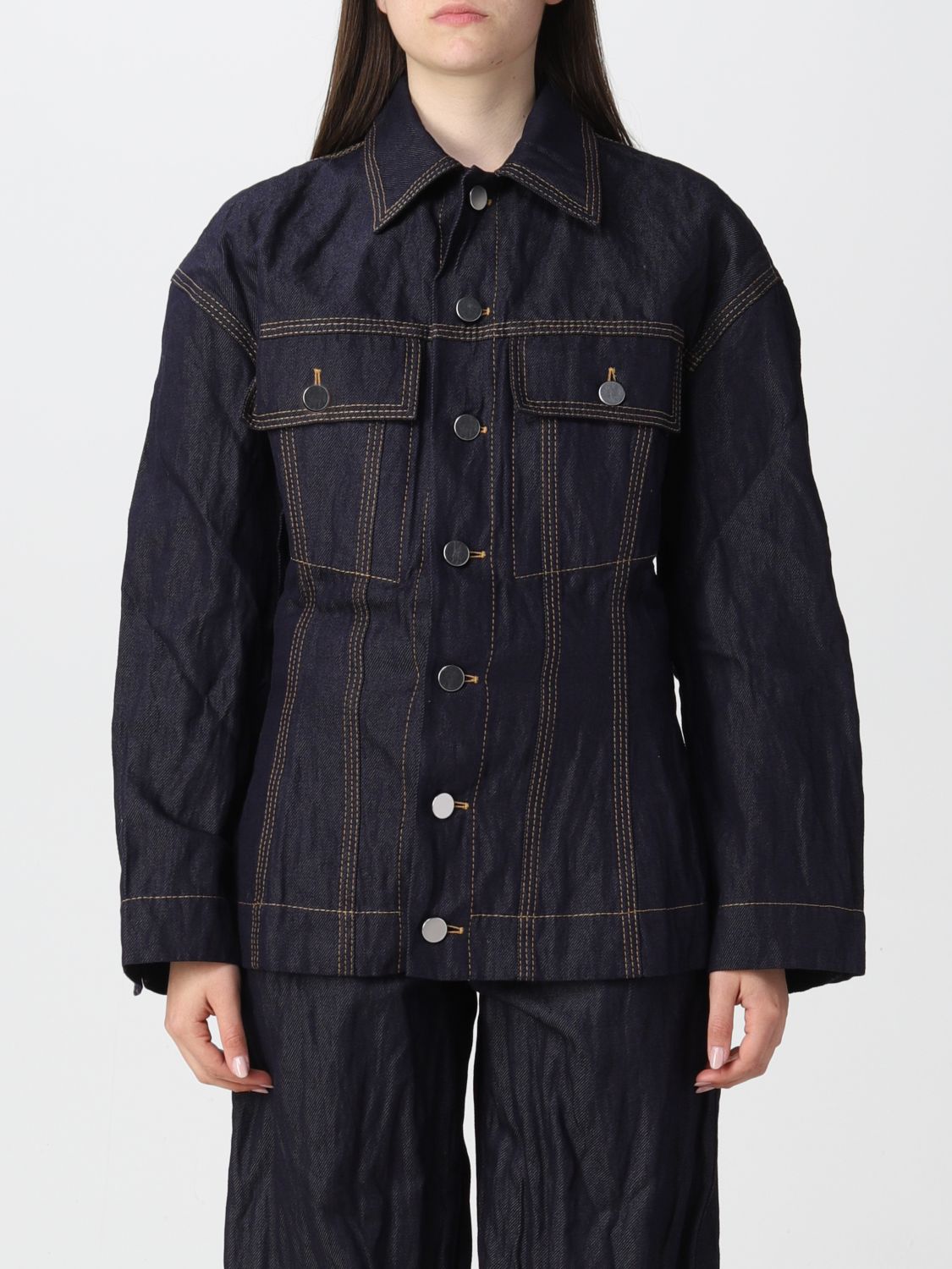Bottega veneta salon 03 stitches 데님 자켓