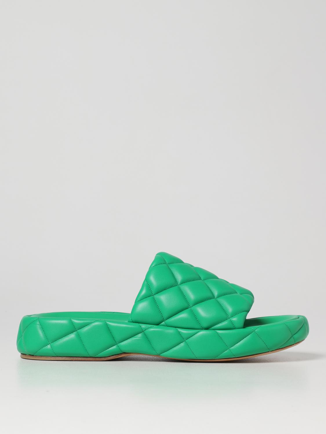 Bottega veneta 패딩 퀼팅 레더 샌들