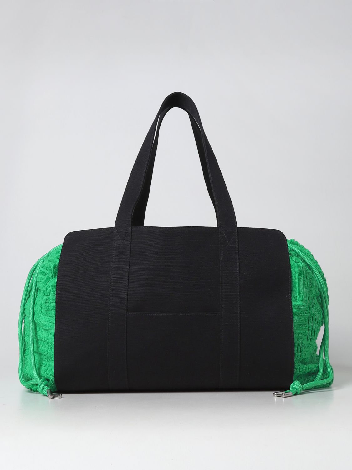 Bottega veneta 롤 up 테리 cloth and 자카드 더플 백
