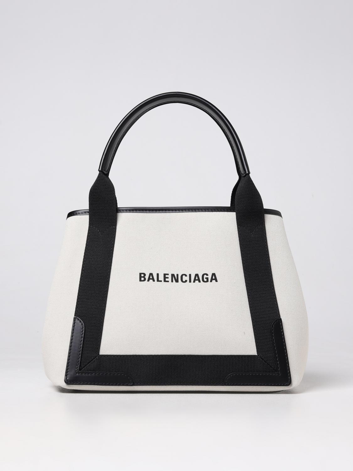Balenciaga cabas s 백 in 캔버스 and 레더