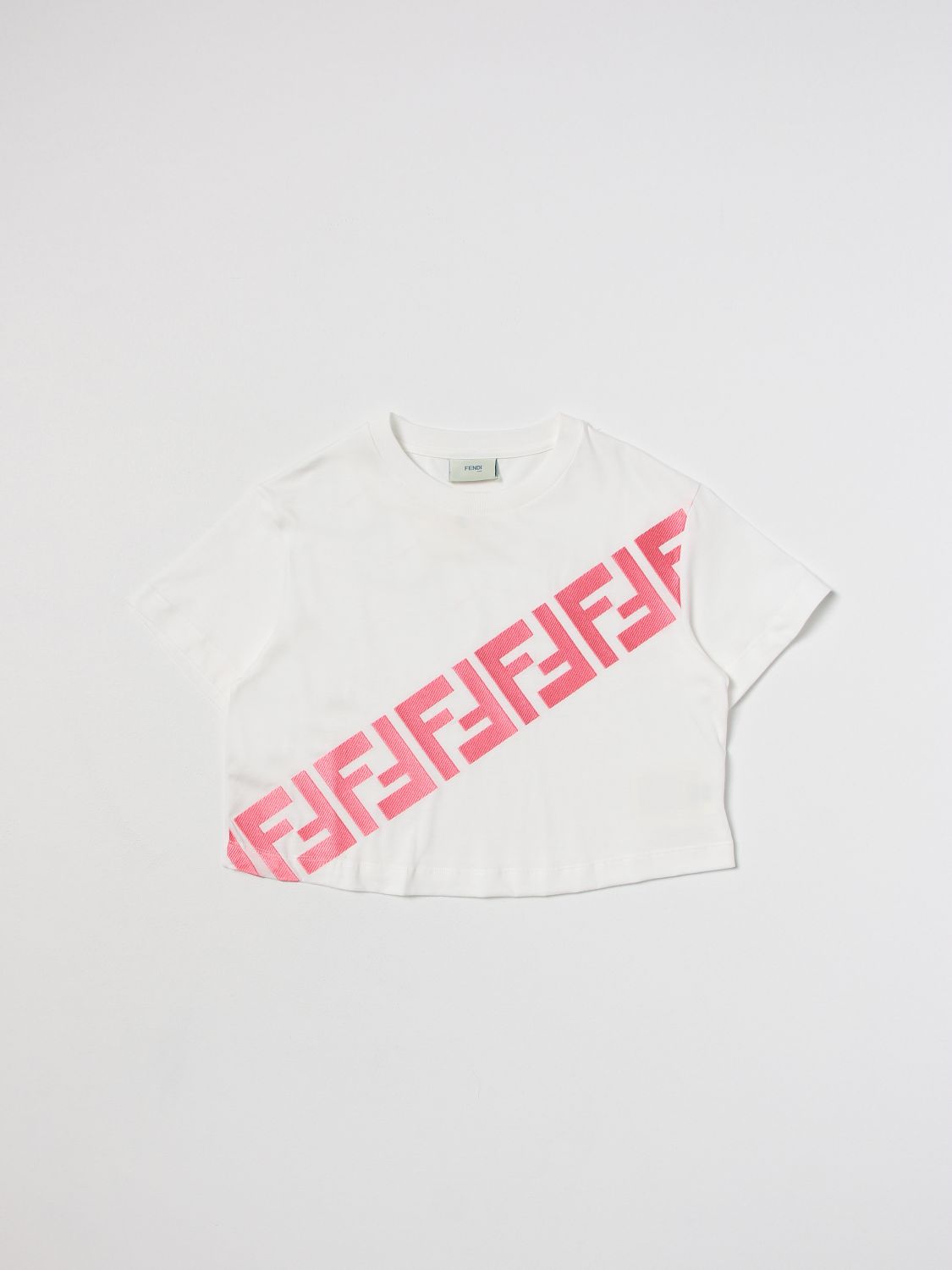 Fendi kids 코튼 티셔츠
