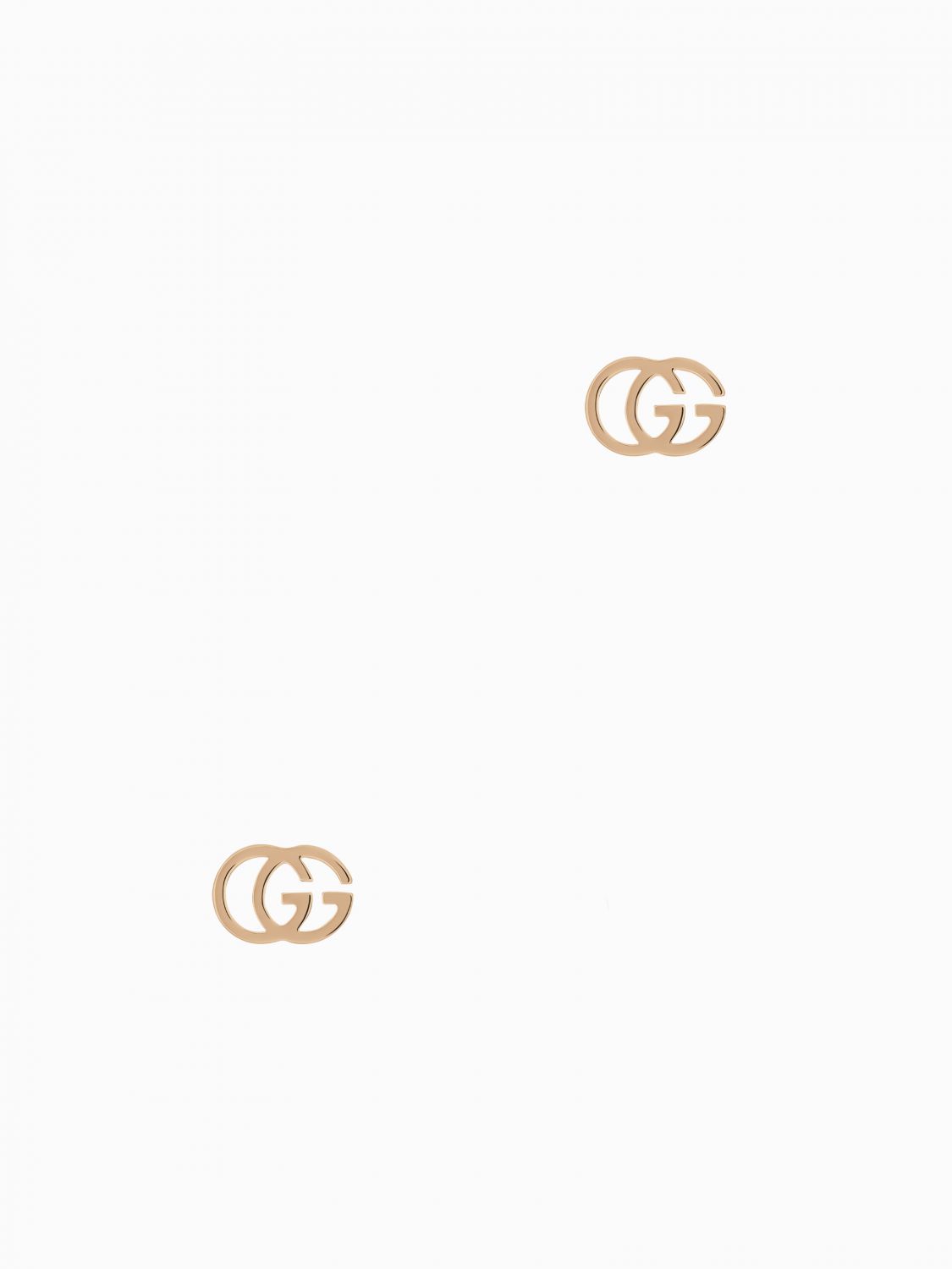 Gg 러닝 gucci 이어링 in 18k 로즈 골드