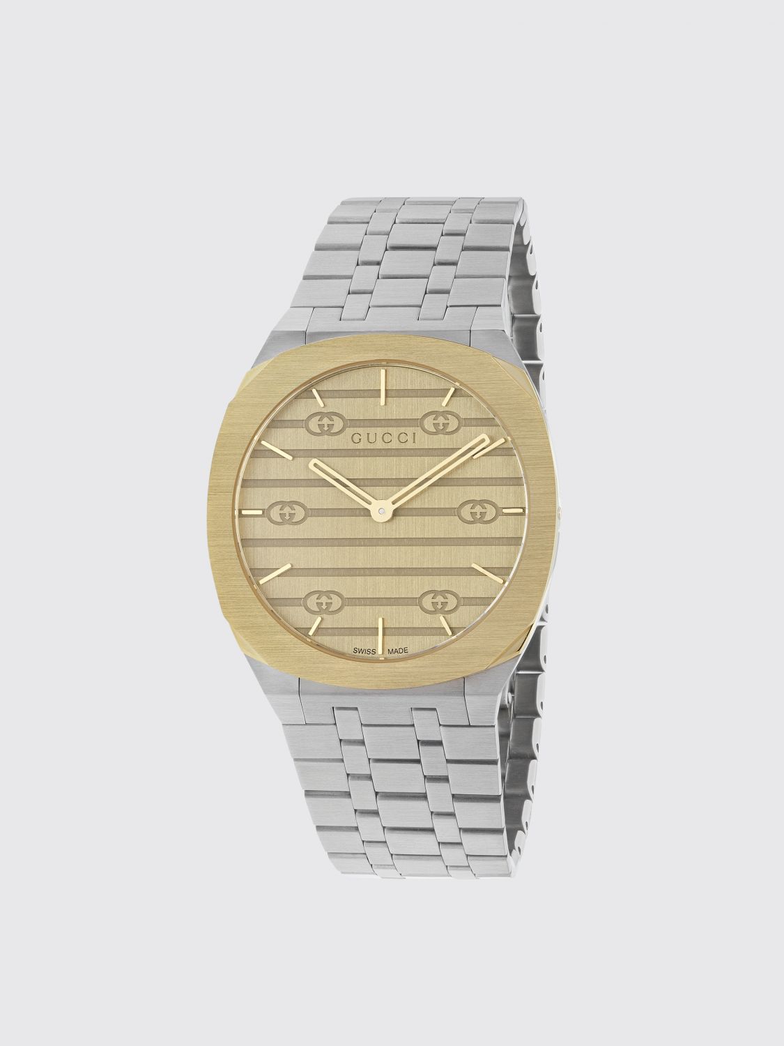 Gucci 25h 워치 in 스틸 위드 18k 골드 plating