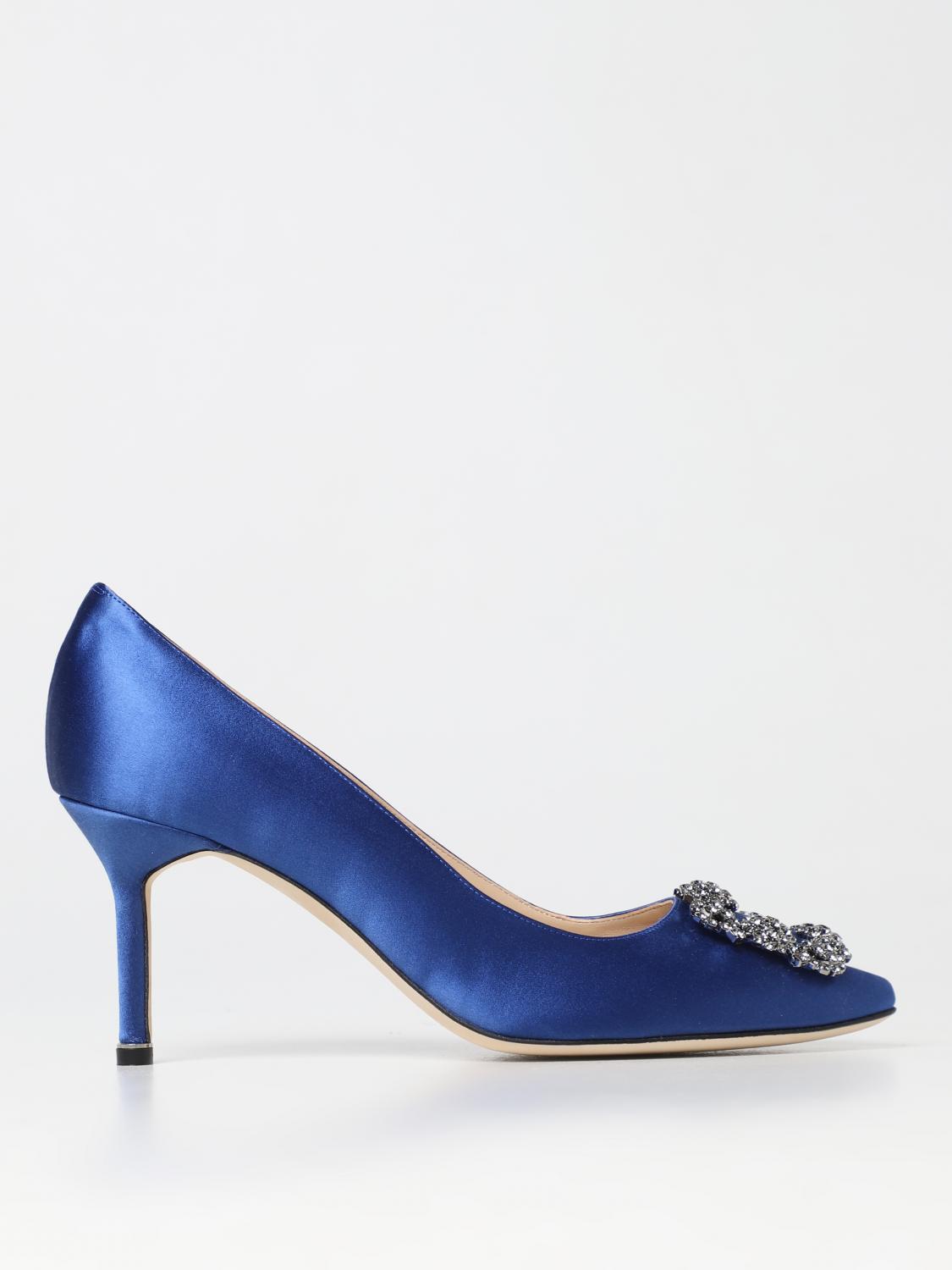 Manolo blahnik hangisi 샤틴 펌프스 위드 보석 버클