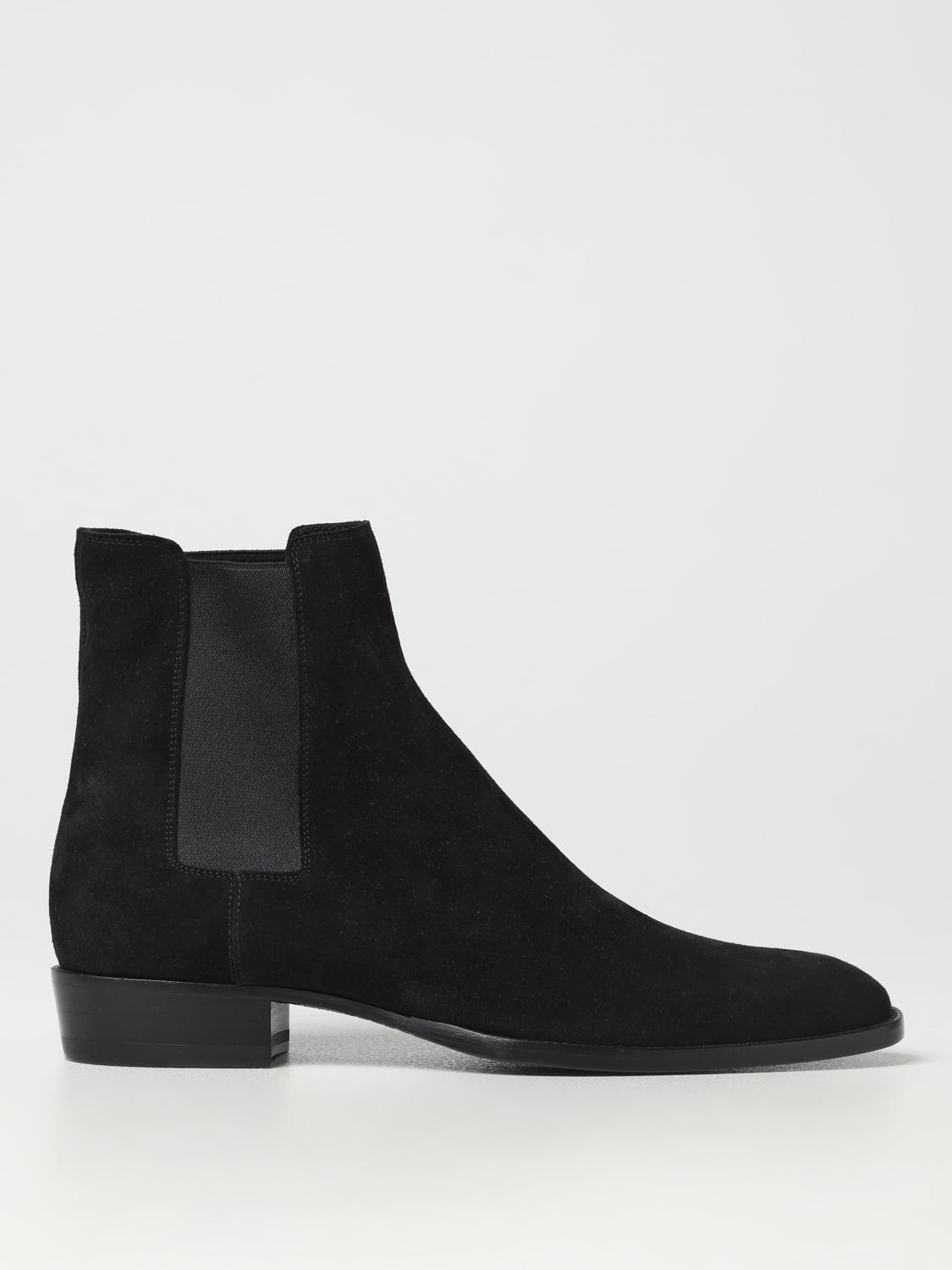 Saint laurent wyatt 스웨이드 앵클 부츠