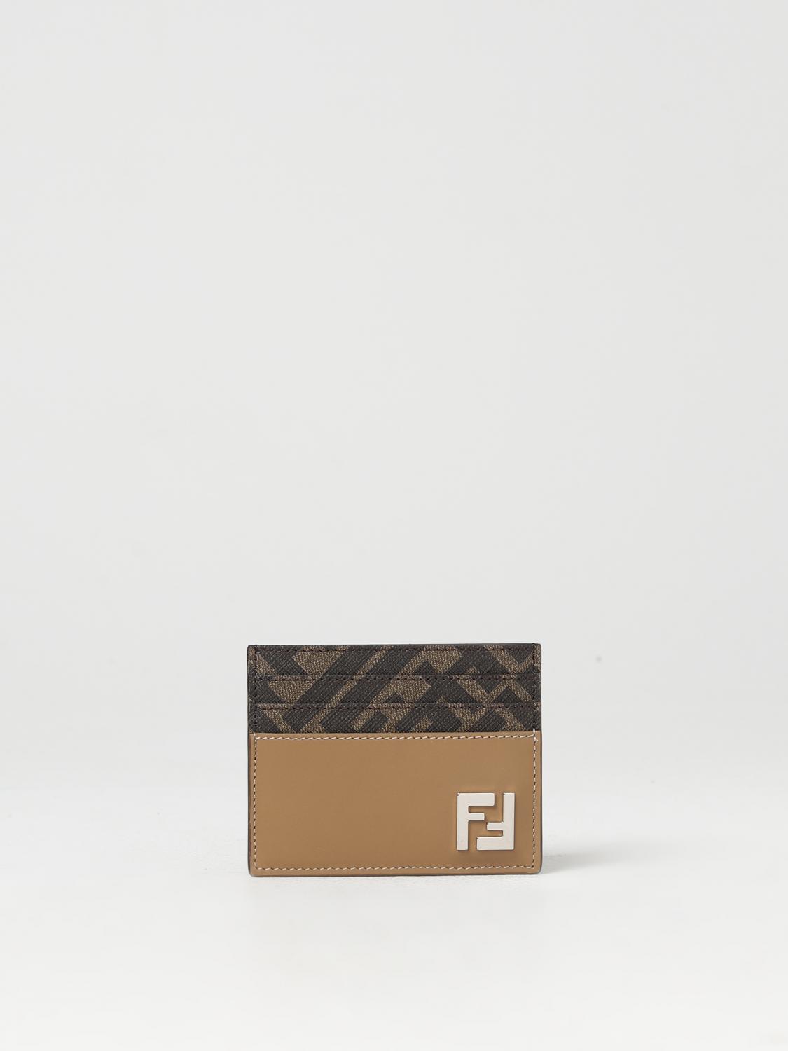 Fendi ff squared credit 카드 홀더 in 레더