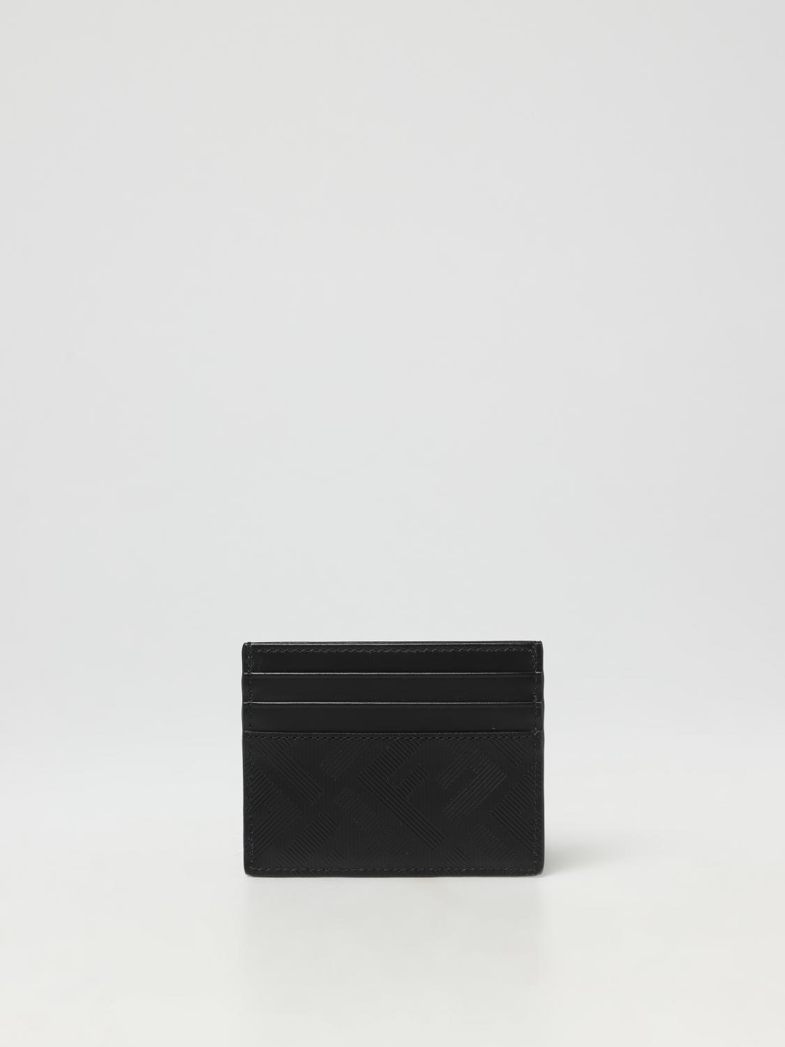 Fendi credit 카드 홀더 in fendi shadow 레더 위드 더 ff 패턴