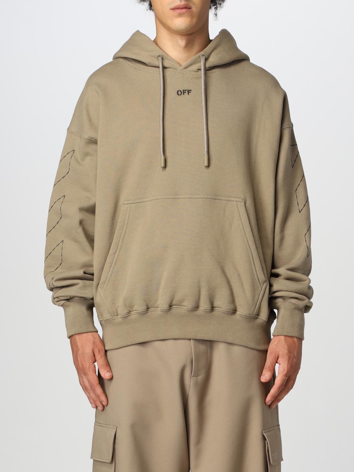Offwhite 코튼 스웨트 셔츠 위드 자수 로고