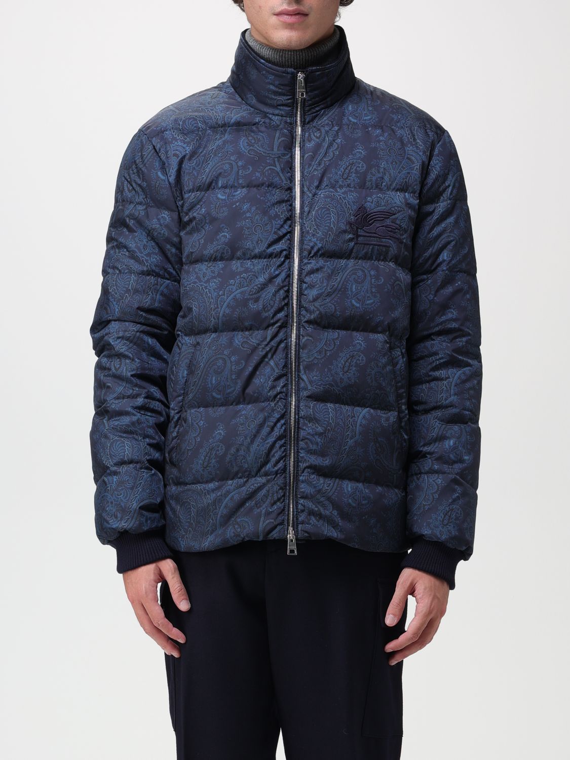 Etro 페이즐리 다운 자켓 in 퀼팅 나일론
