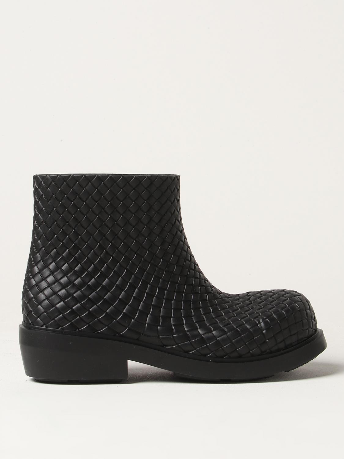 Bottega veneta 파이어맨 앵클 부츠 in 우븐 러버