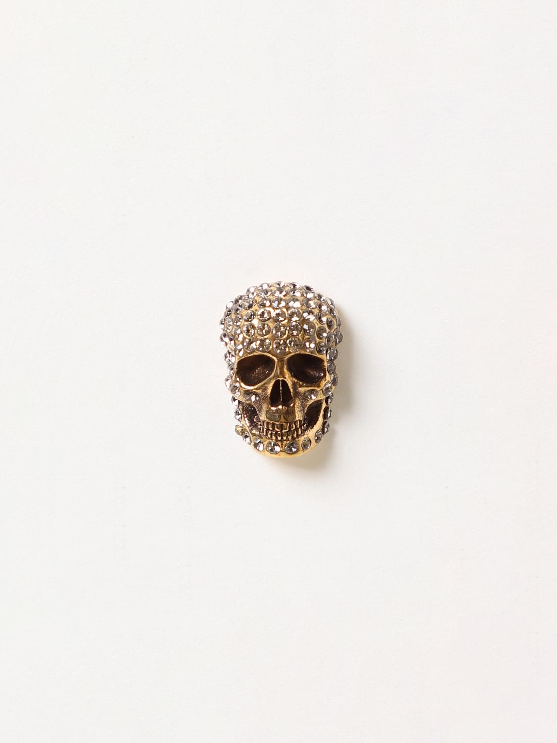 Alexander mcqueen 라인스톤 pavé 스컬 귀걸이