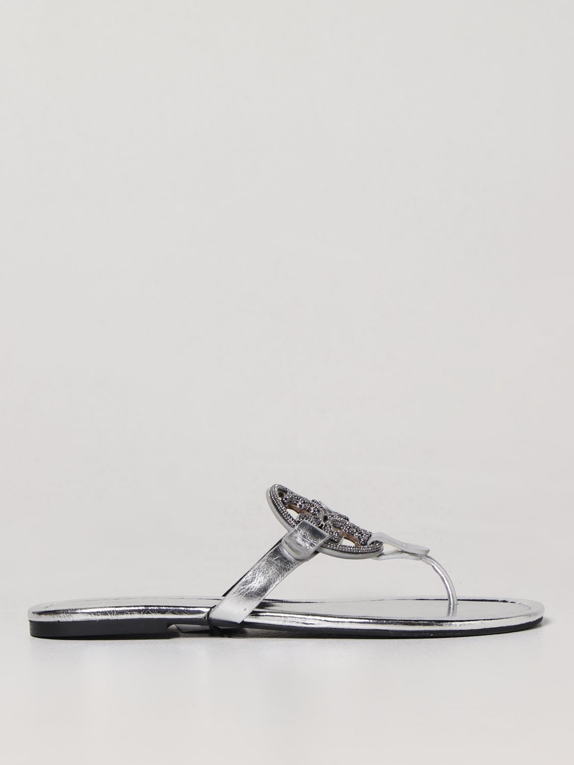 Tory burch miller 샌들 in 라미네이트 레더