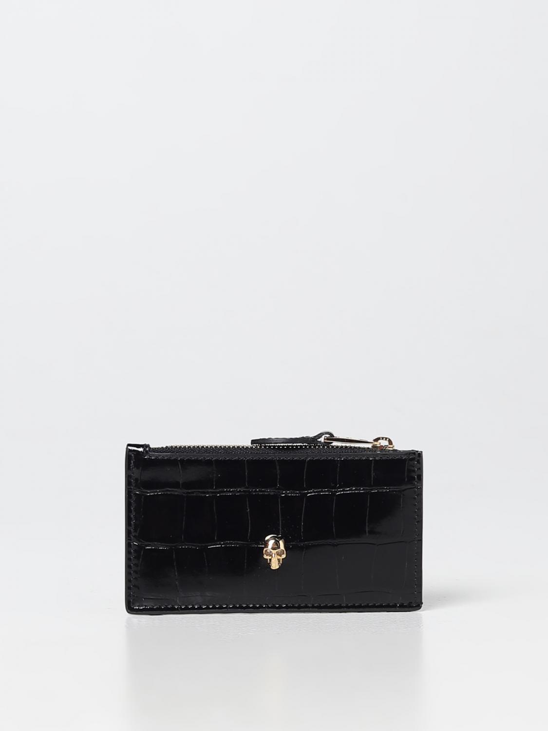 Alexander mcqueen 카드 홀더 in 샤이니 레더