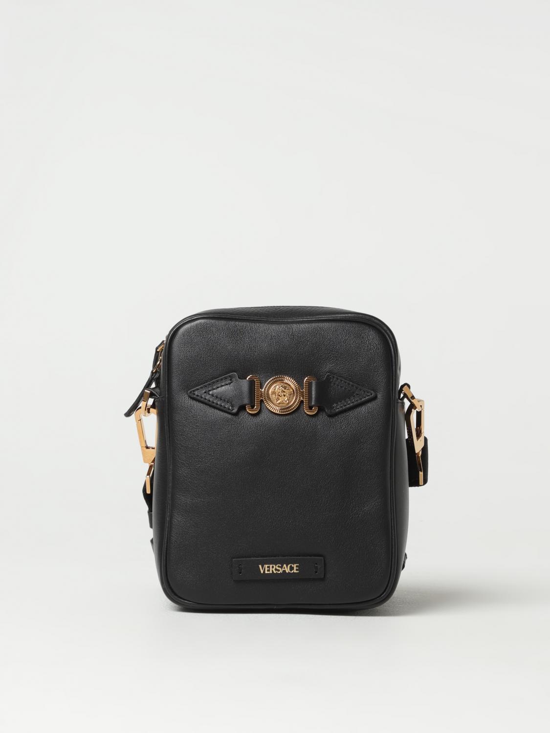 Versace 메두사 biggie 레더 백 위드 숄더 스트랩