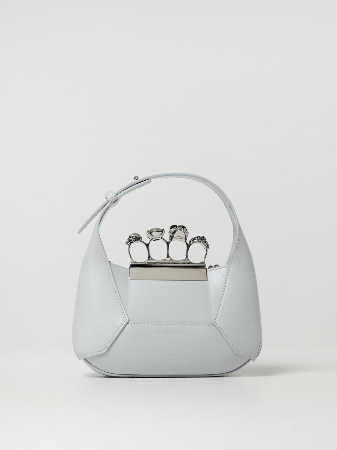 Alexander mcqueen 더 jeweled 백 in grained 레더