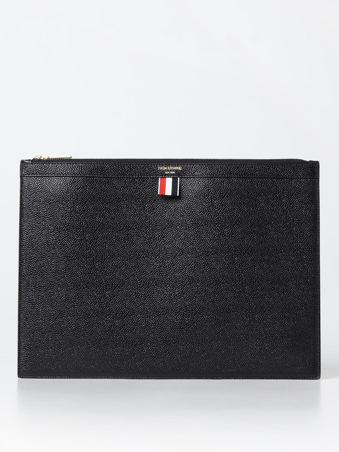 Thom browne 클러치 in 마이크로 grained 레더